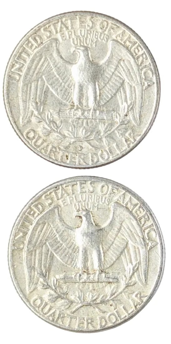 Lot of 2 Silver Washington Quarters - 1963-D, 1964 - 2