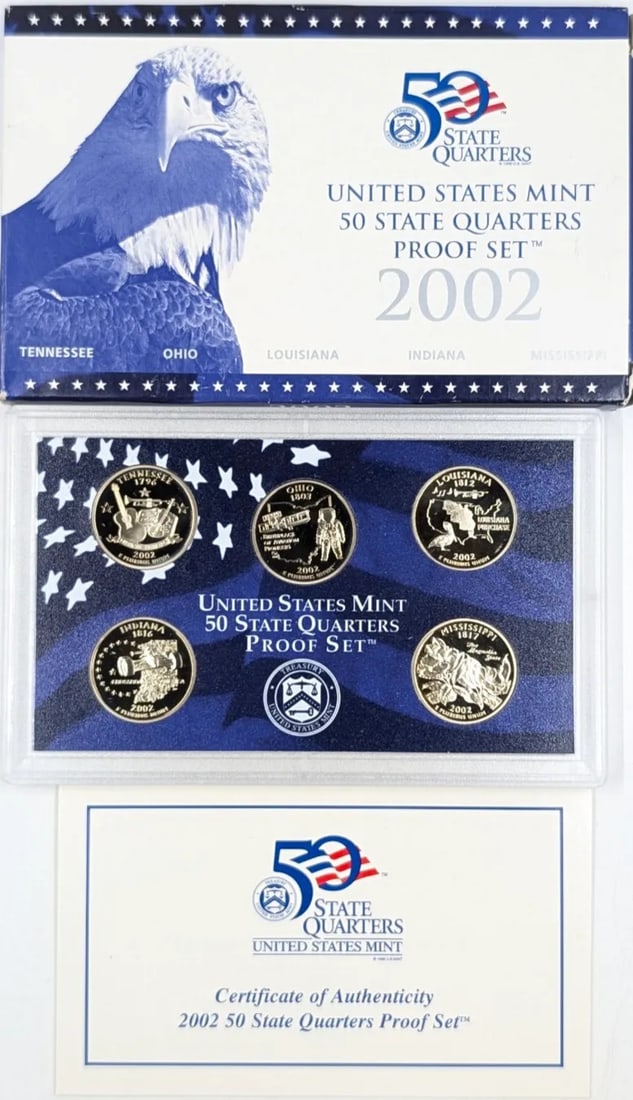 2002 US Mint 50 State Quarters Proof Set: _