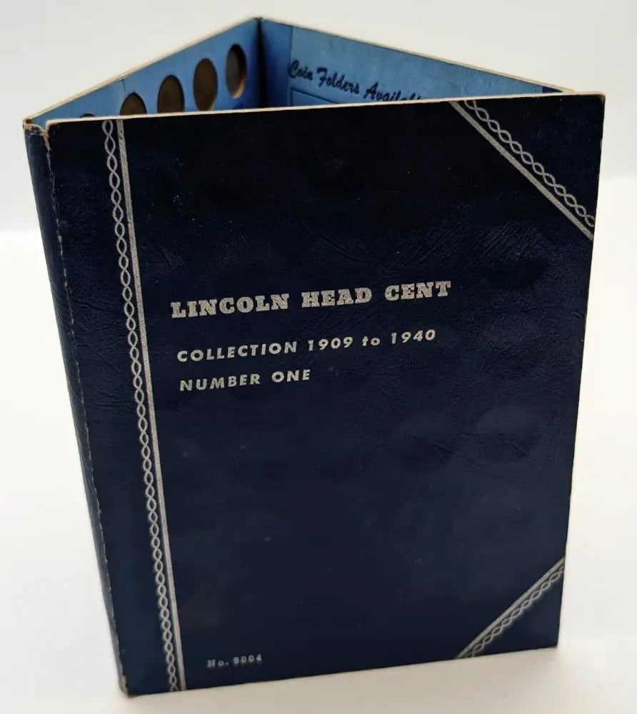 Whitman Lincoln Head Cent Coin Album Number One: w/ 35 Coins
