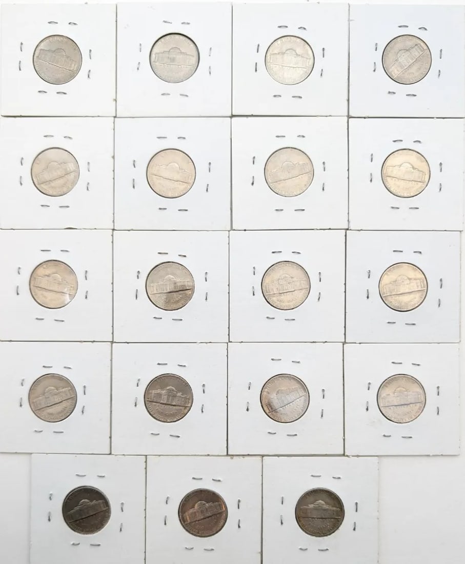 Lot of 19 Jefferson Nickels- 1962-1979 - 2