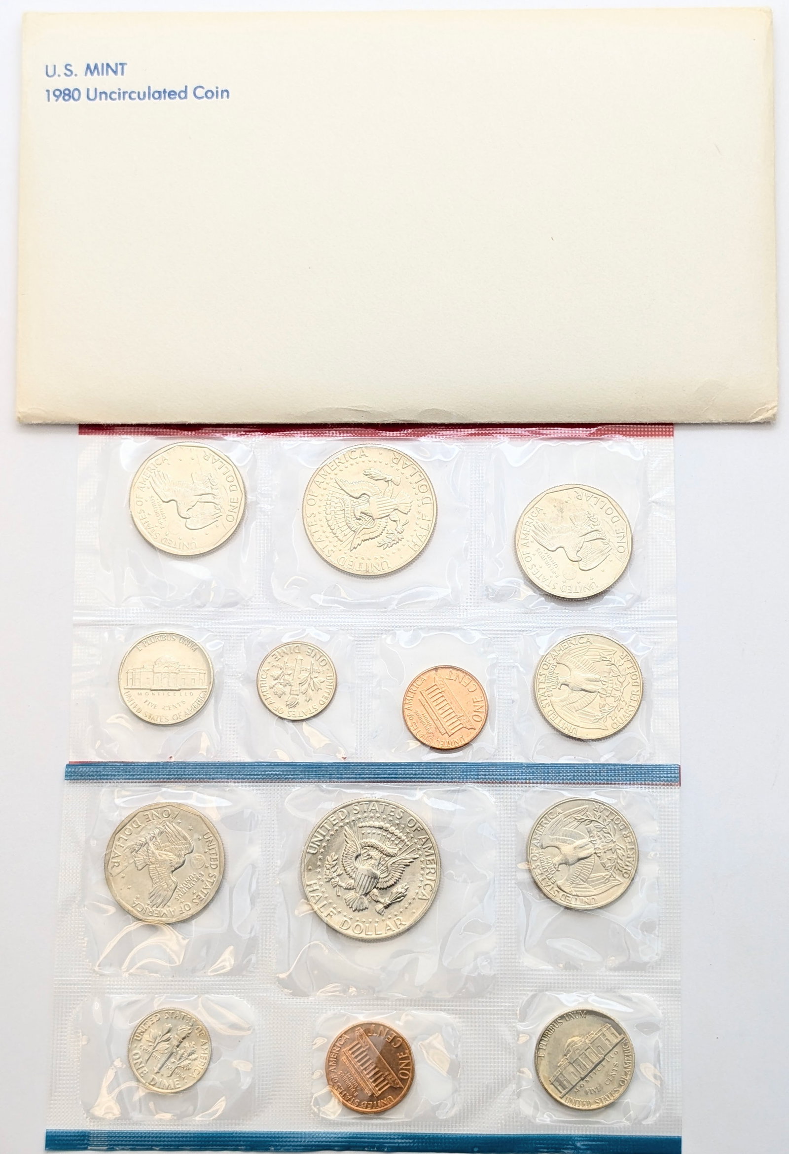 1980 US Mint Uncirculated Coin Set - 2