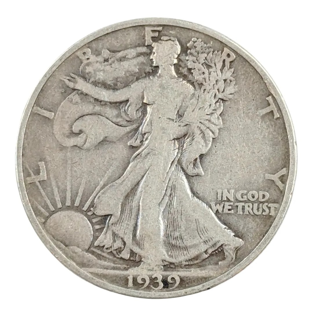 1939-D Silver Walking Liberty Half Dollar (1 of 2)