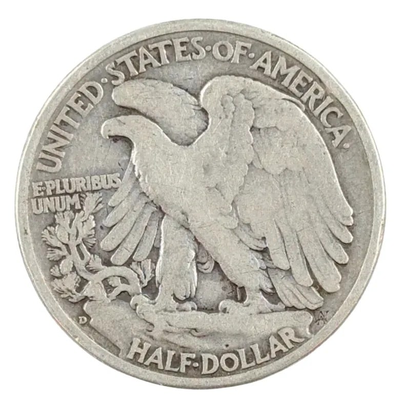 1939-D Silver Walking Liberty Half Dollar - 2