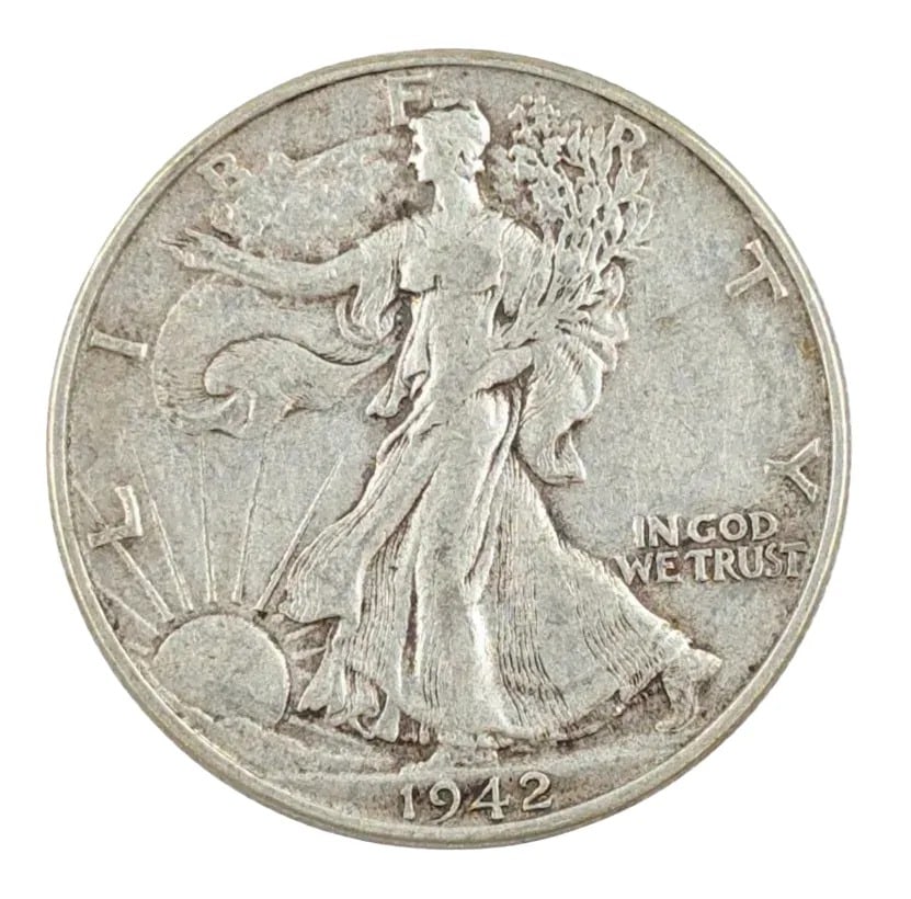 1942 Silver Walking Liberty Half Dollar: _