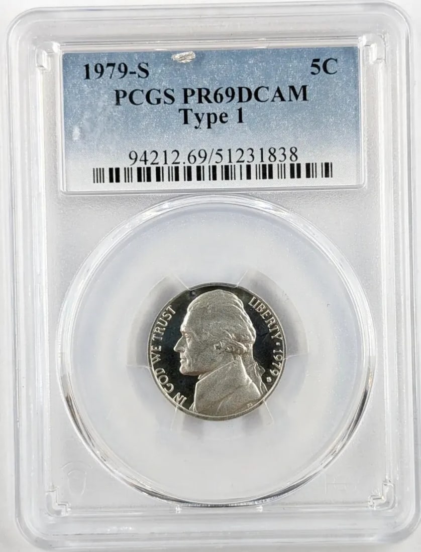 PCGS 1979-S PR69 Jefferson Nickel- Type 1: _