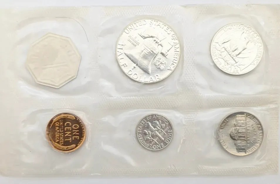 1957 US Silver Proof Set w/ Silver Half, Quarter, & Dime - 2