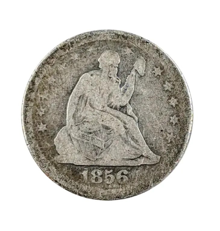 1856 Silver Seated Liberty Quarter: _