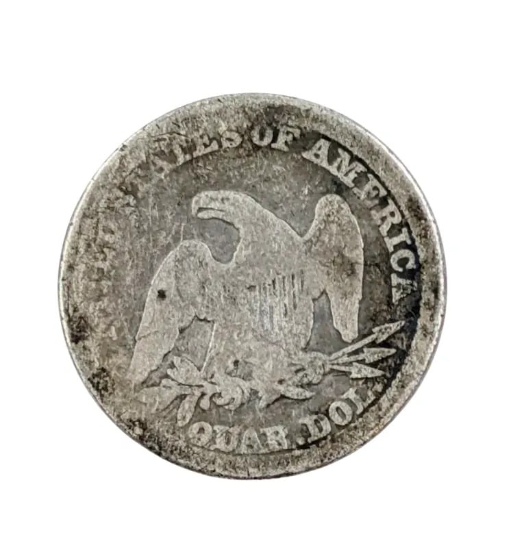 1856 Silver Seated Liberty Quarter - 2