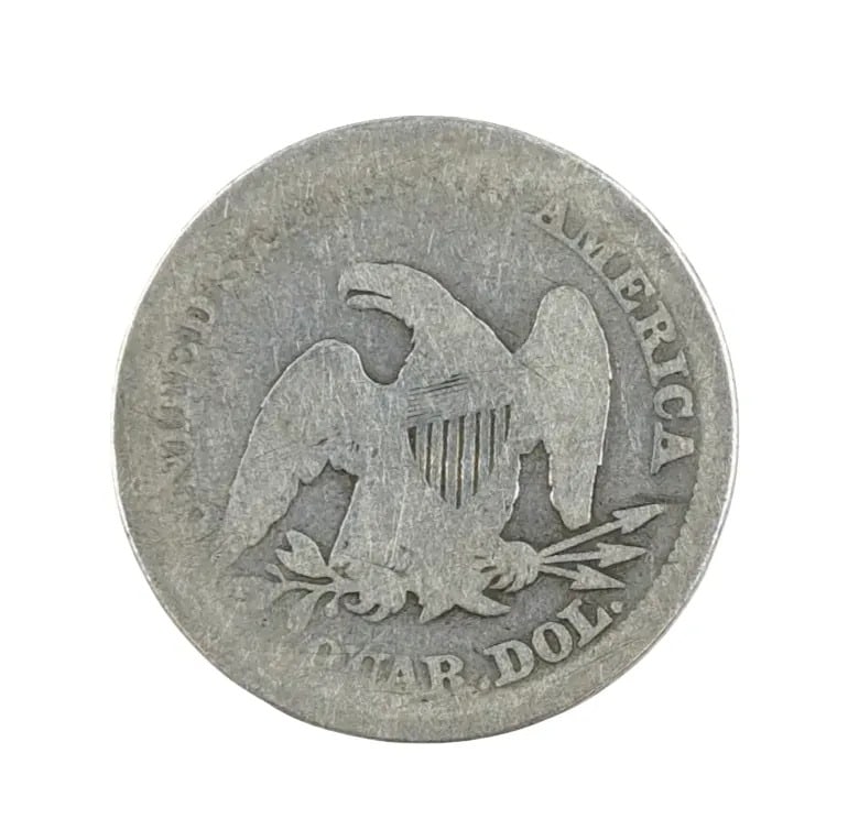 1862 Silver Seated Liberty Quarter - 2