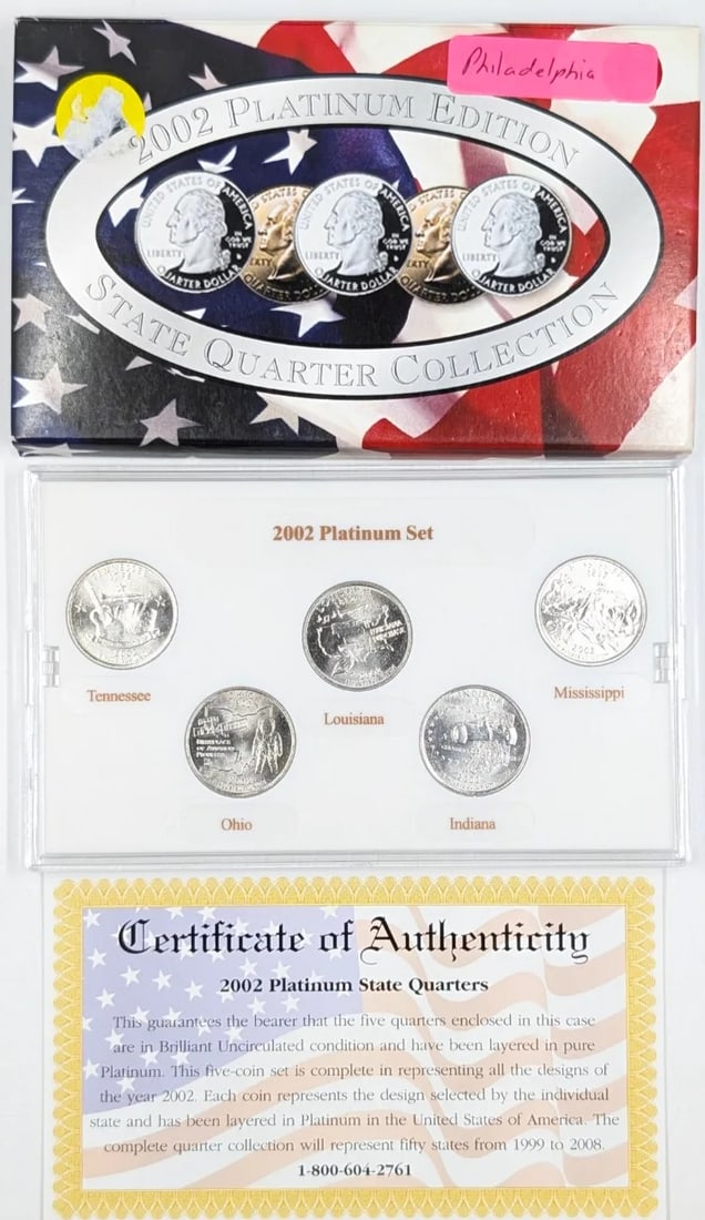 2002 US Mint State Quarter Platinum Set: _