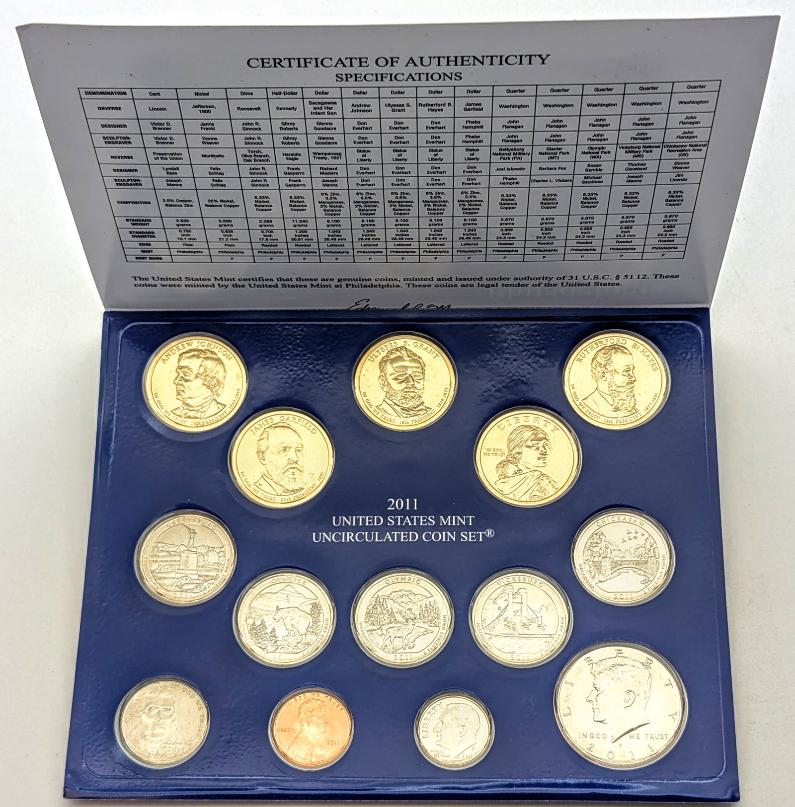 2011 P US Mint Uncirculated Coin Set: _