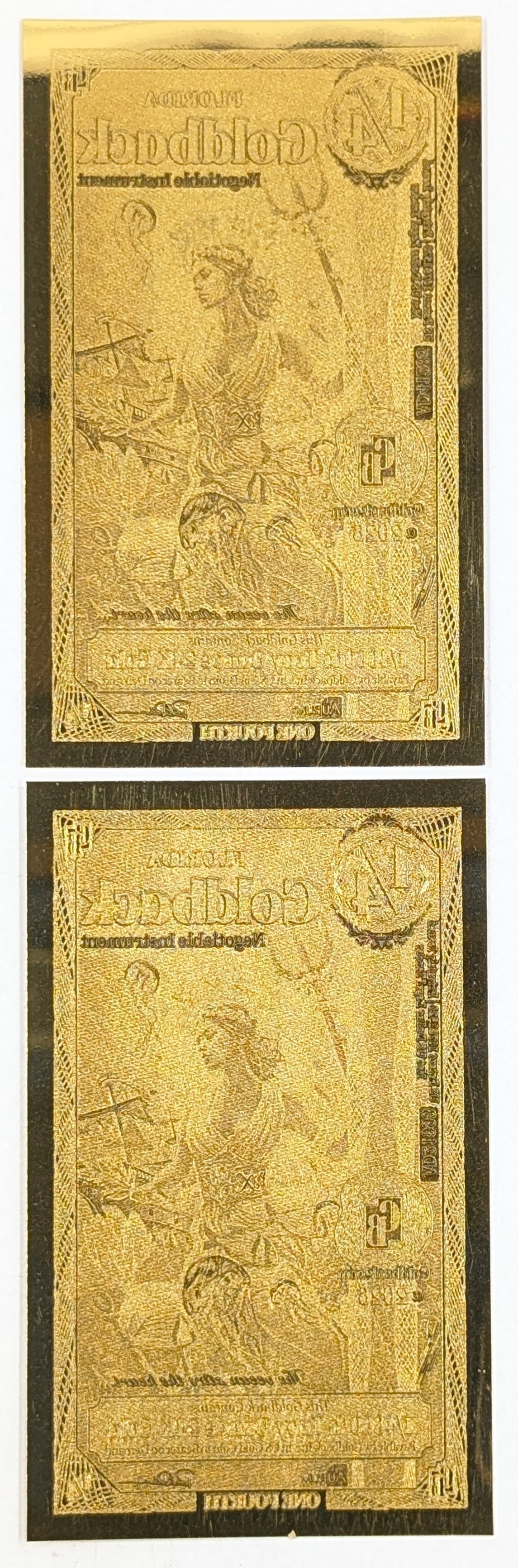 Lot of 2 - 2026 1/4 Florida Goldbacks 1/40000th Troy Ounce 24K Gold each - 2