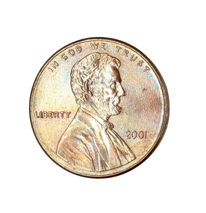 2001 Uncirculated Lincoln Cent- Toned: _