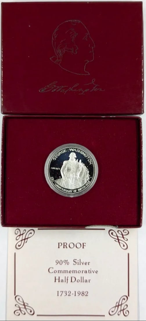 1982-S Proof Silver Washington Commemorative Half Dollar - 250th Anniversary: _