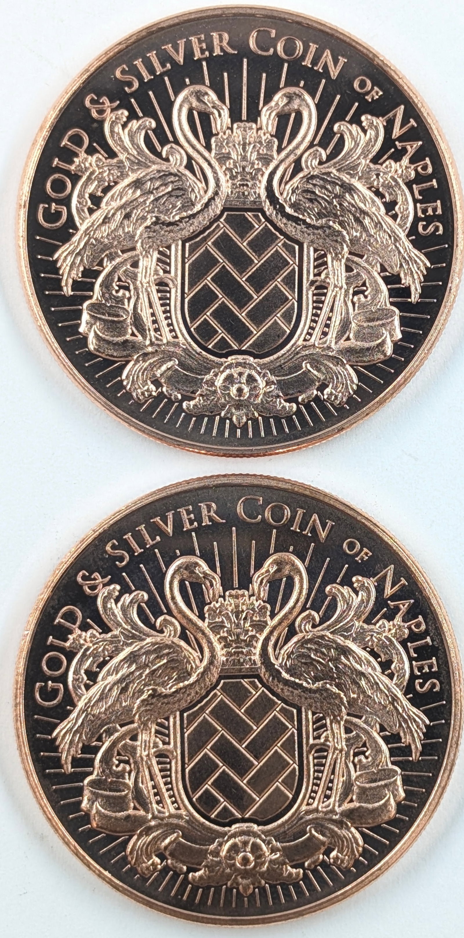 Lot of 2 - 1 Ounce (each) Fine .999 Copper Rounds - Florida Panther - 2