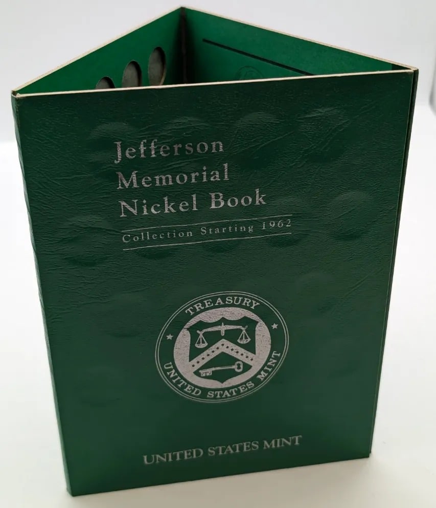 Empty US Mint Treasure Jefferson Memorial Nickel Book: _