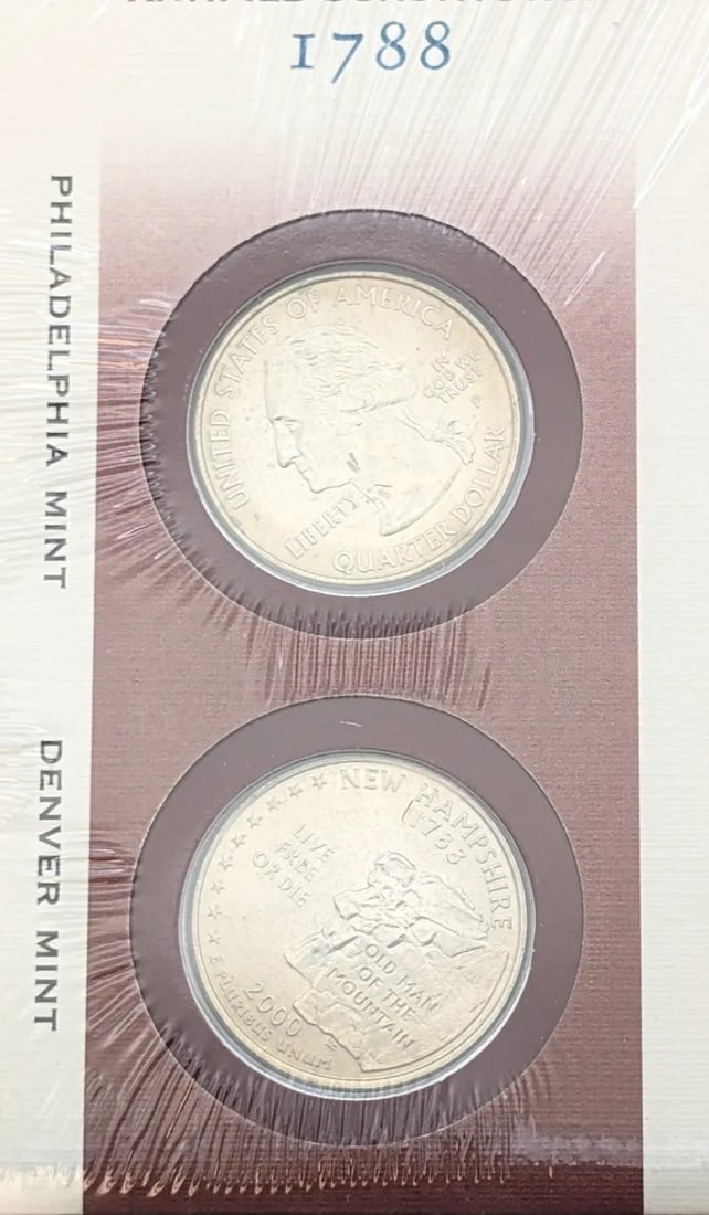 2000 US Mint First Day Issue State Quarter Coin Set- New Hampshire - 2