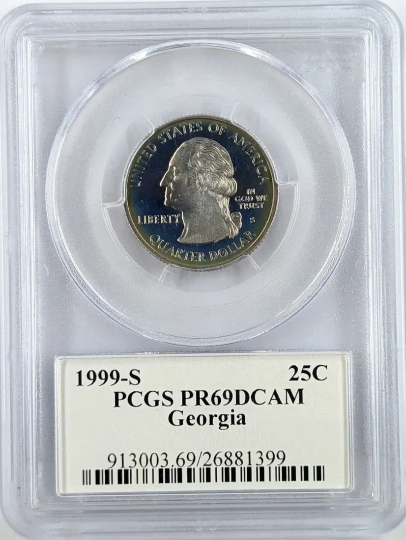 PCGS 1999-S PR69 Washington State Quarter- GA: _