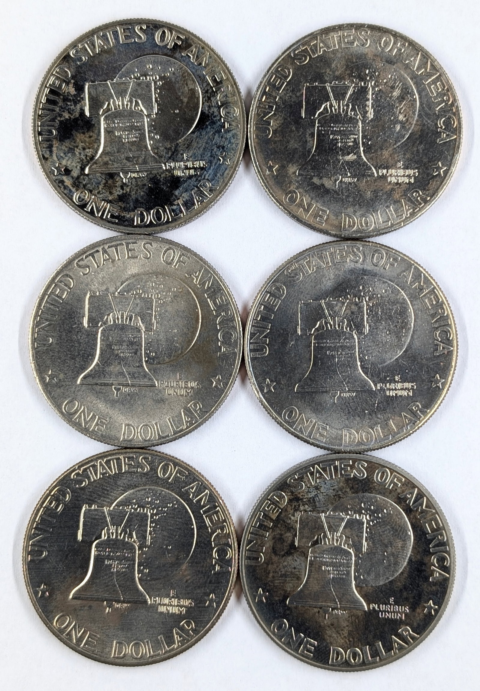 Lot of 6 1976 Ike Dollars - All proof or Uncirculated! - 2