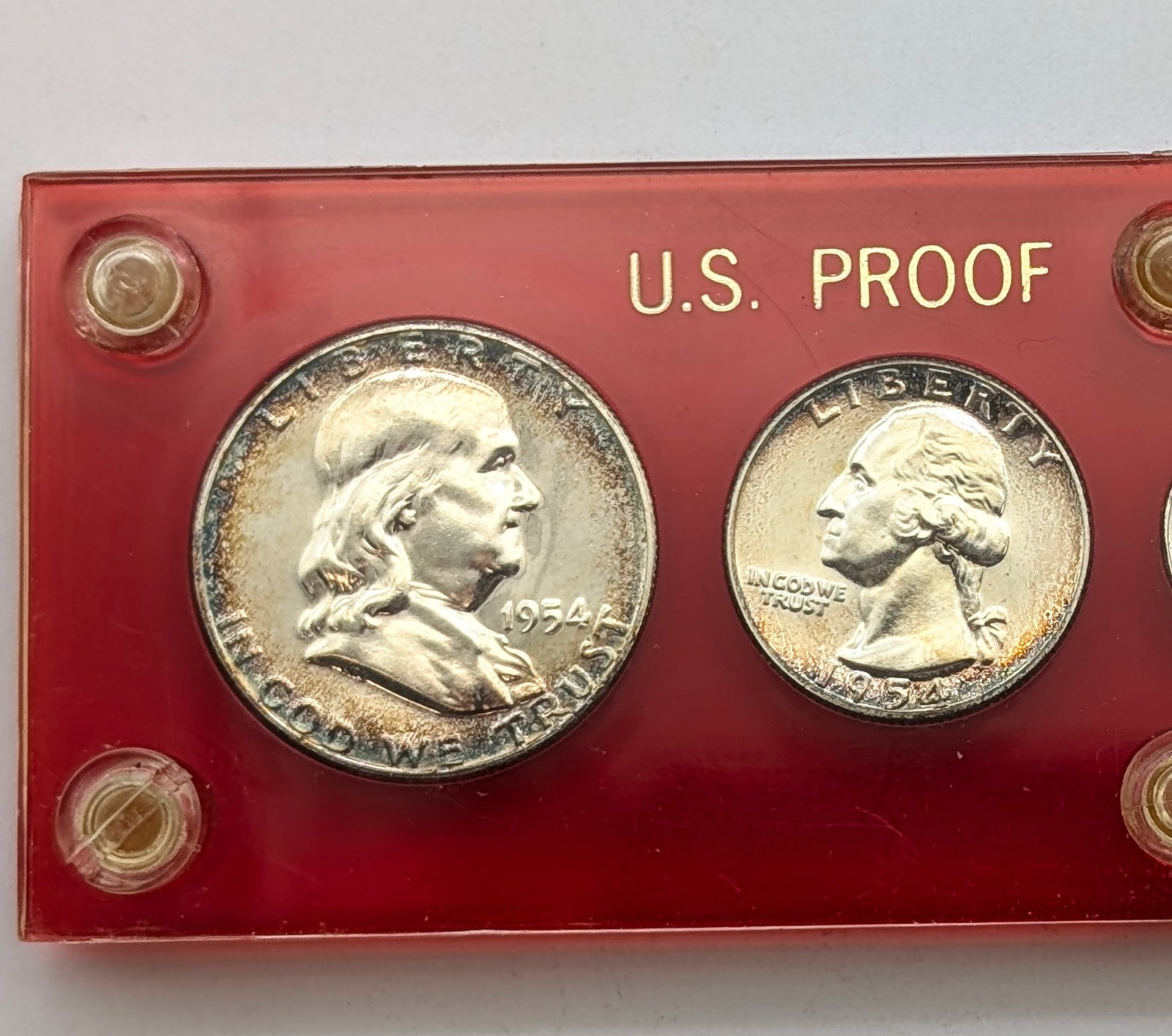 1954 US Proof Set - Capital Case - Stunning with rainbow tone - 2