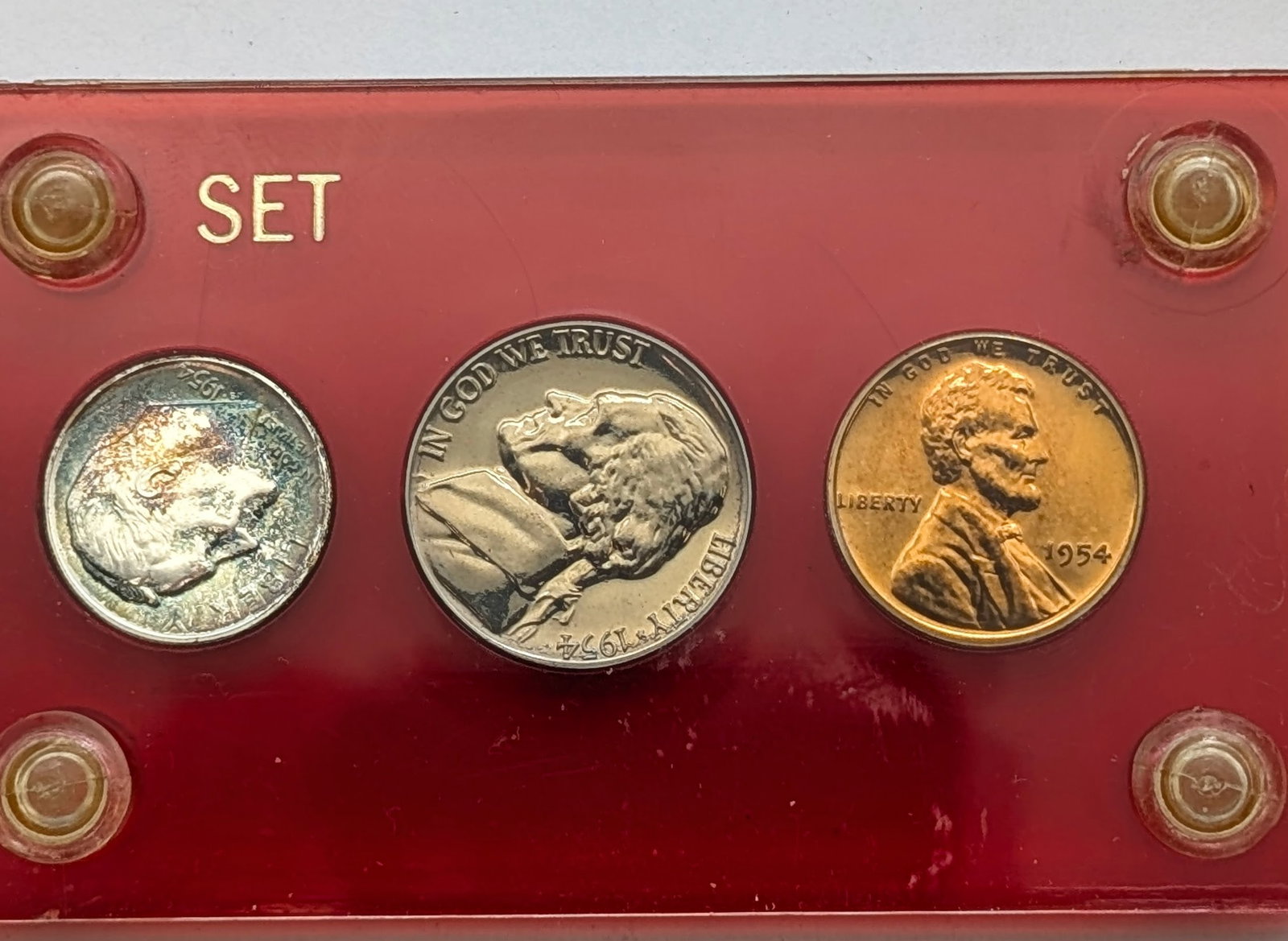 1954 US Proof Set - Capital Case - Stunning with rainbow tone - 3