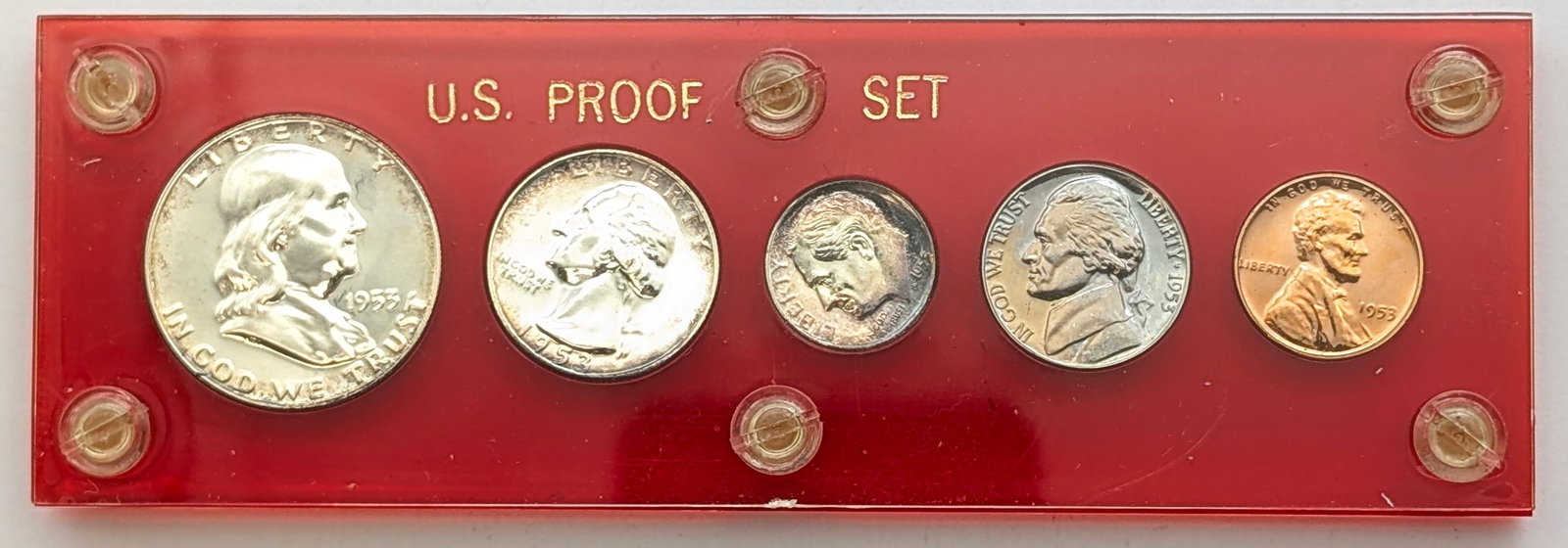 1953 US Proof Set in Capital Case - Absolute Flawless coins!: Great Luster