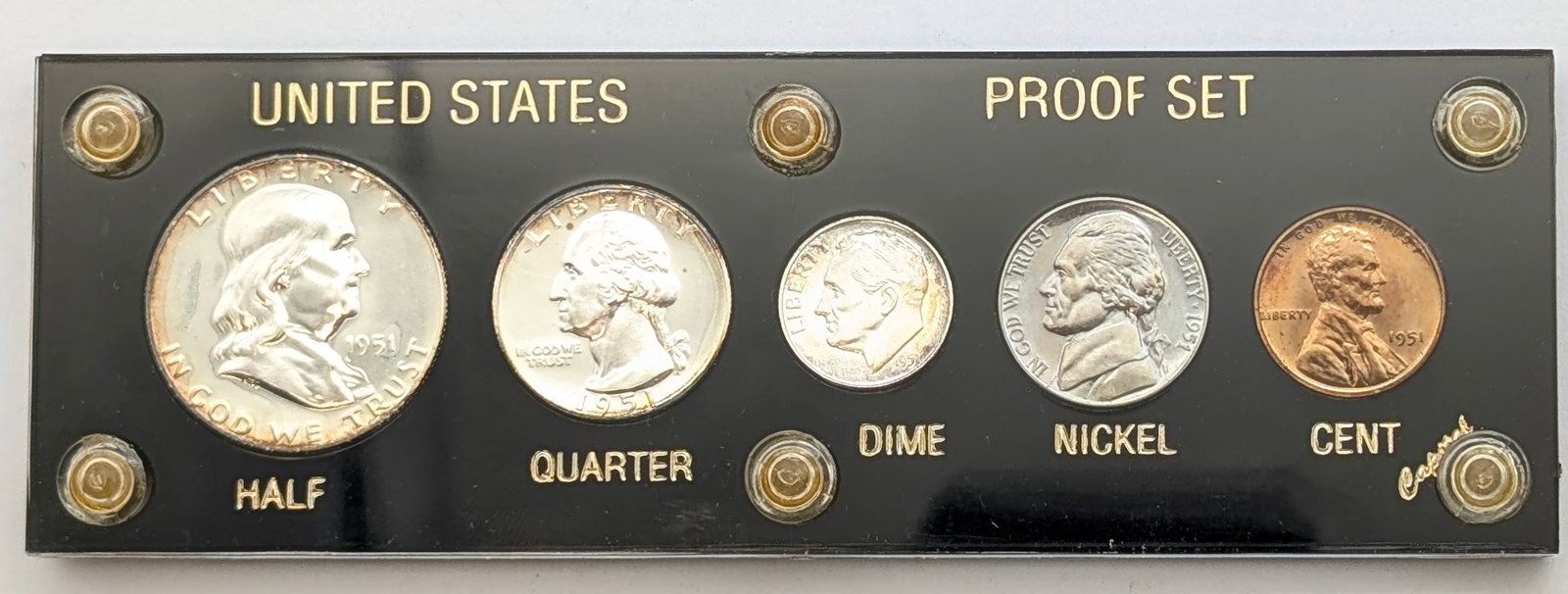 FEATURE 1951 Proof Set in Capital Case: Fantastic Set!