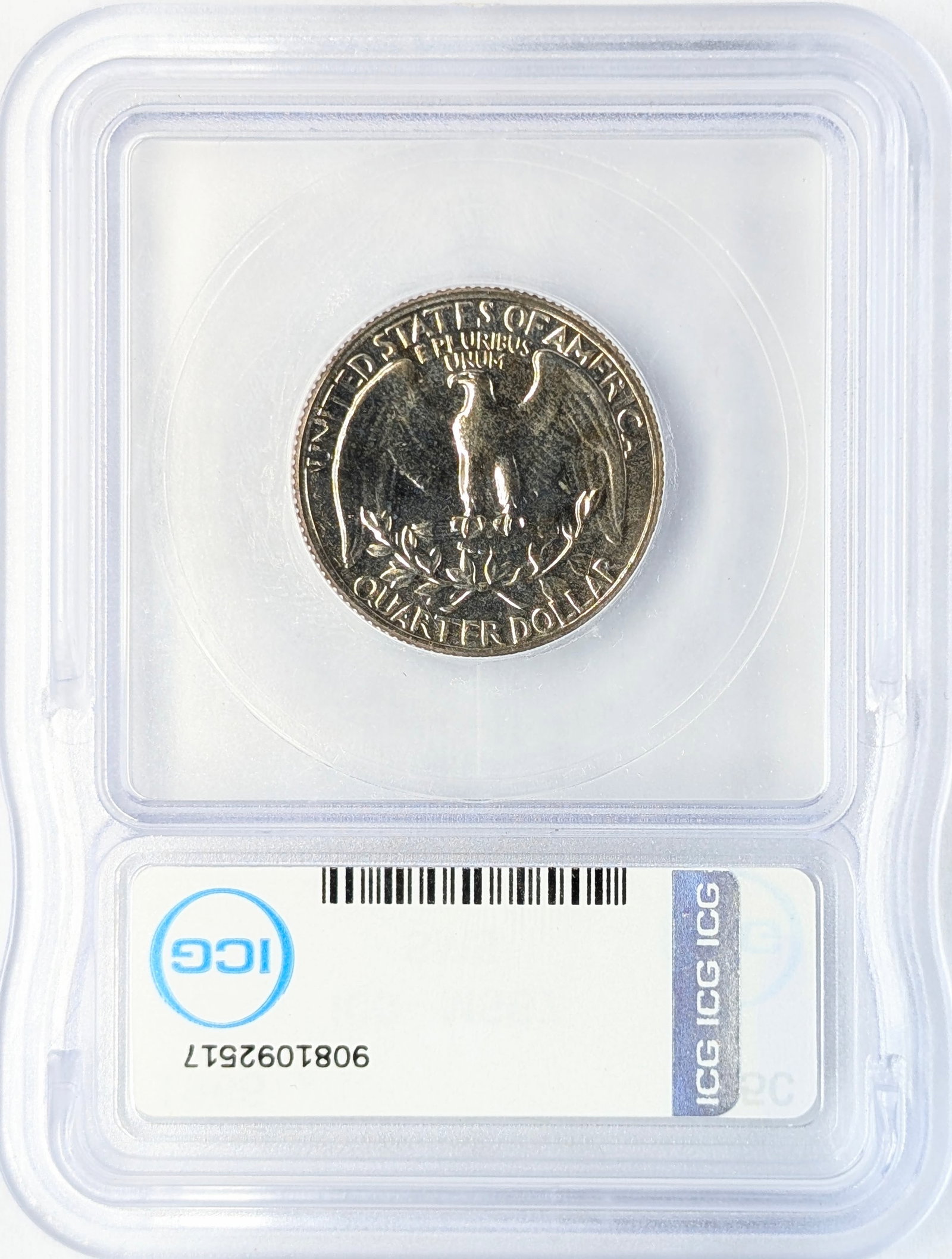 1966 ICG MS67 SMS Toned Washington Quarter - 2