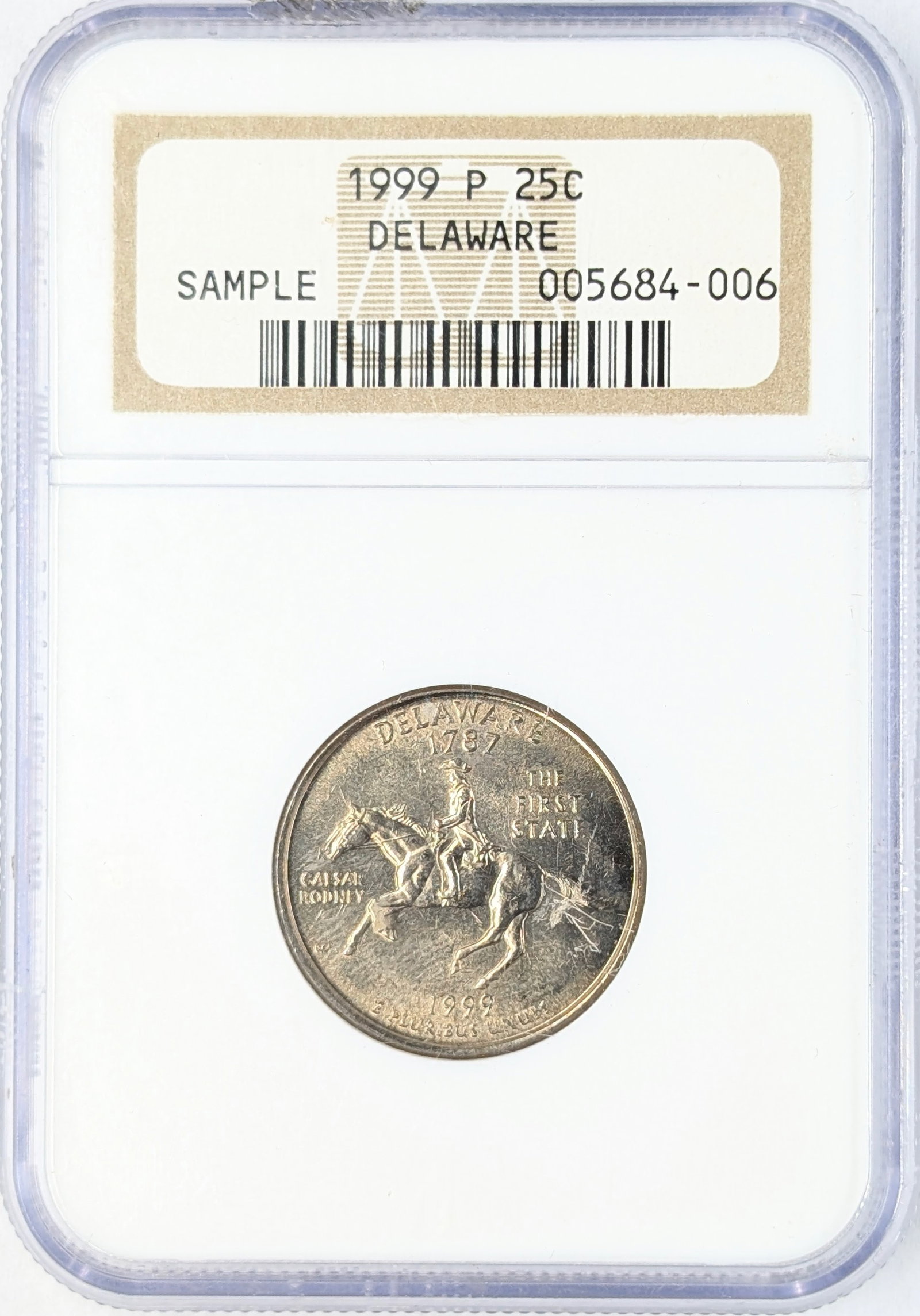 NGC SAMPLE Slab 1999 Delaware Washington Quarter: _