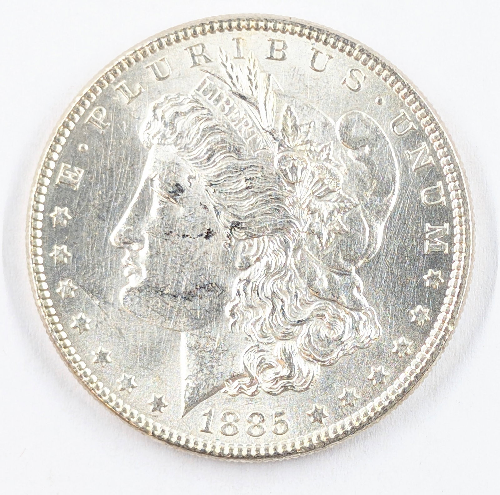 1885 Morgan Silver Dollar: XF/AU