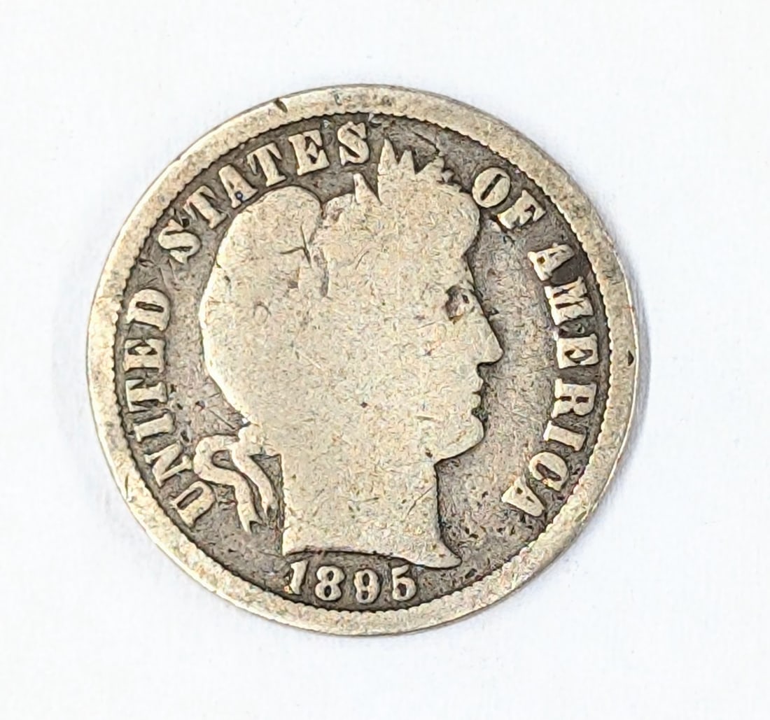 FEATURE 1895-O Barber Dime - The Holy Grail!: One of the absolute centerpieces of the Barber dime series, boasting a notoriously low mintage of just 440,000 pieces. Red Book Values: G-4: $550 VG-8: $700