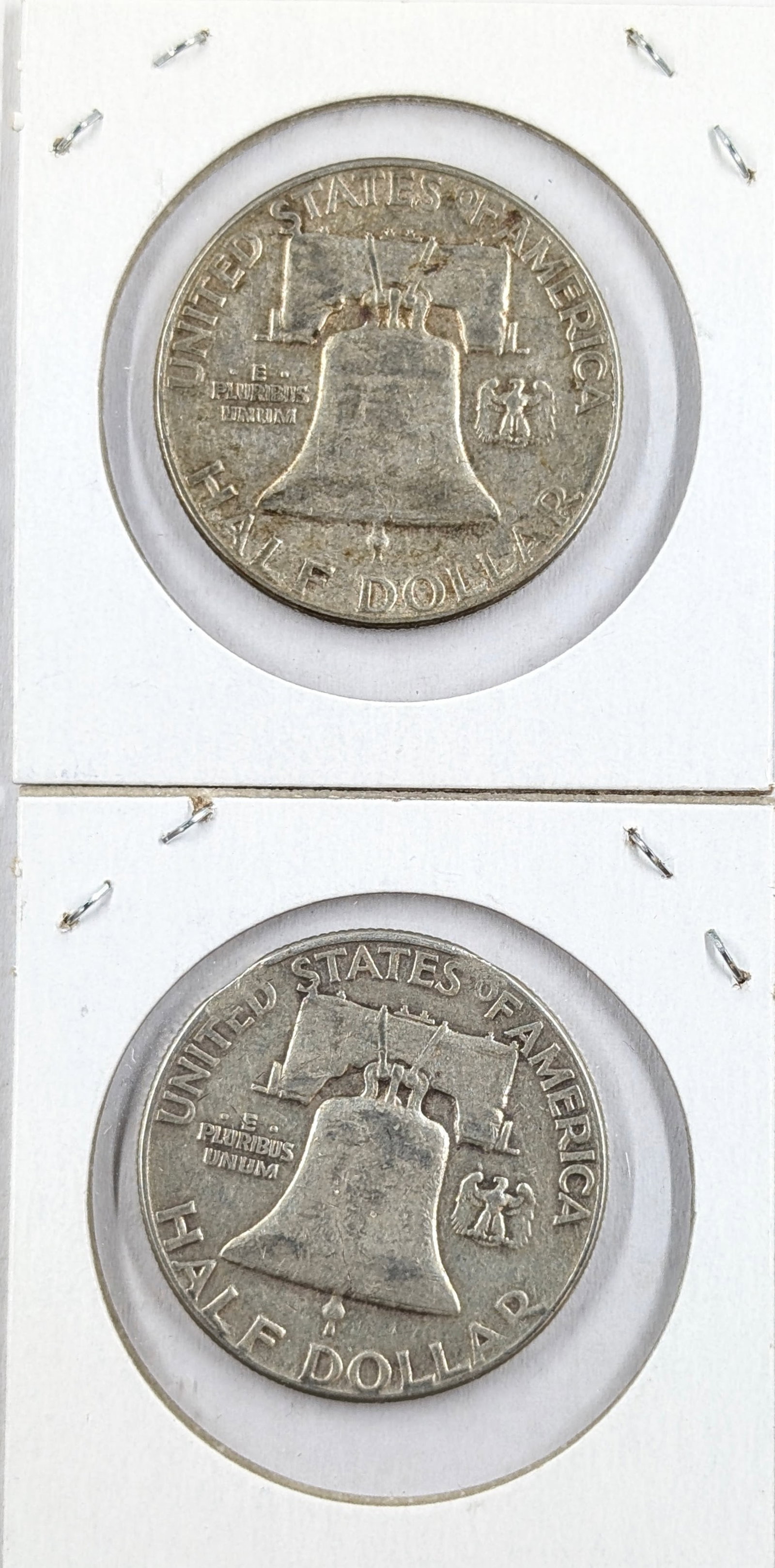 1954 and 1954-D Silver Franklin Half Dollar - 2
