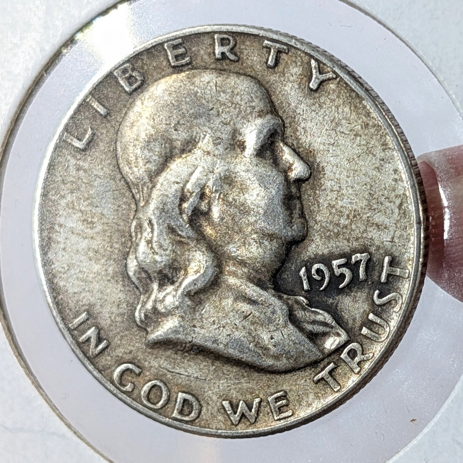 1957-D Silver Franklin Half Dollar - 3