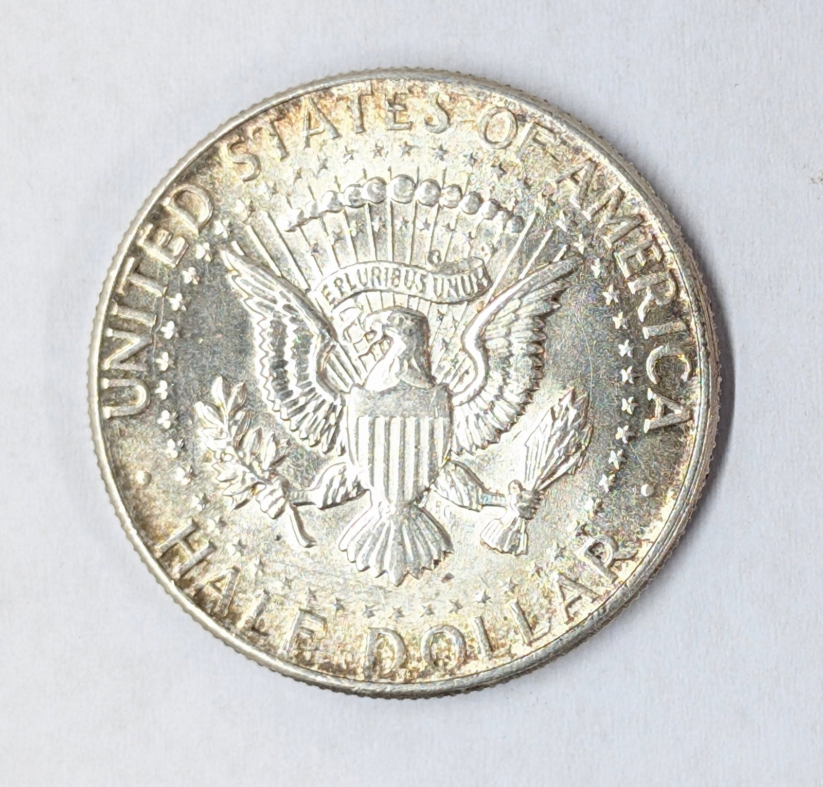 1964 Silver John F Kennedy Half Dollar - Toned! - 2