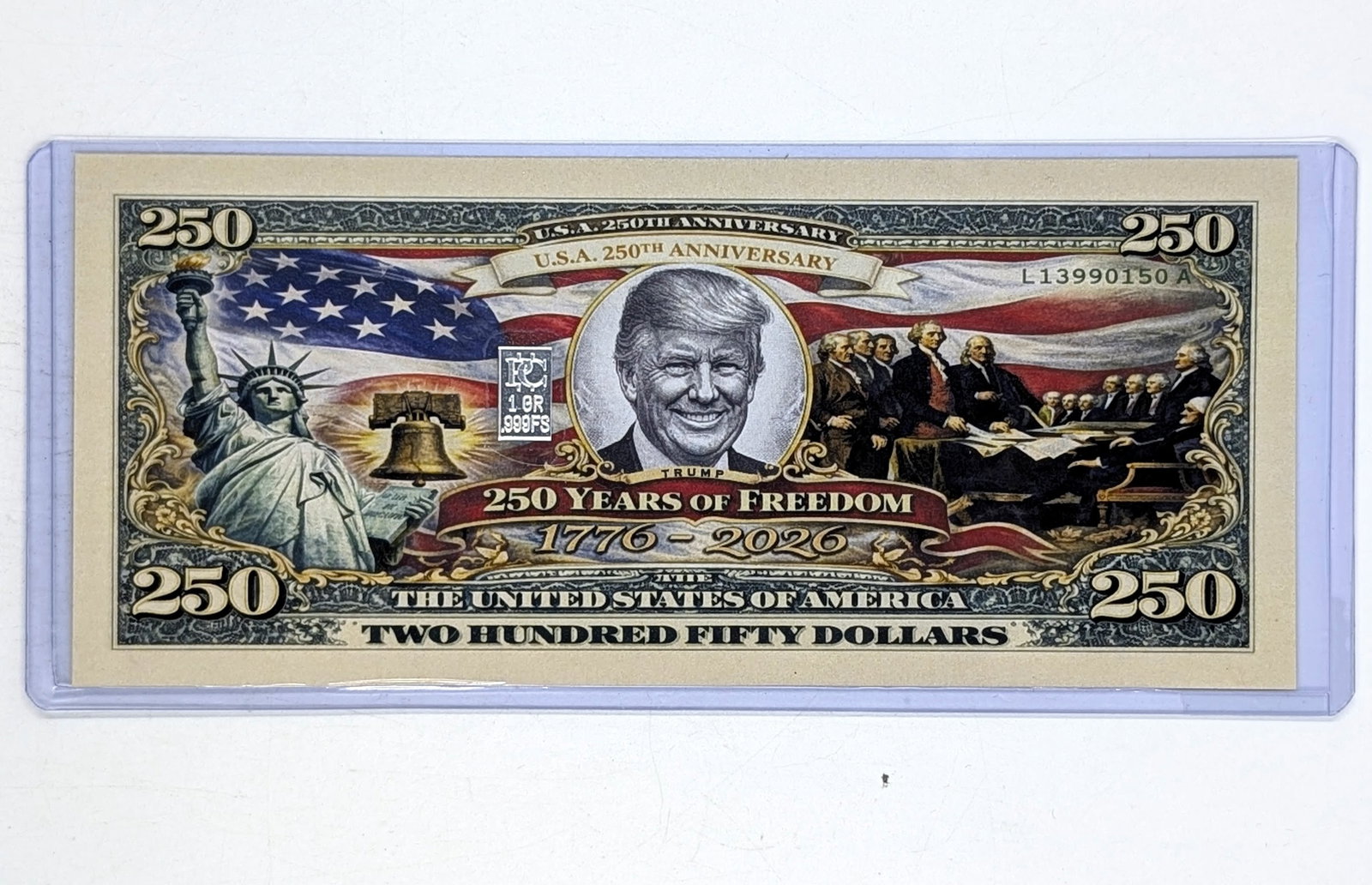 Novelty Trump Bill with 1 Grain Silver: _
