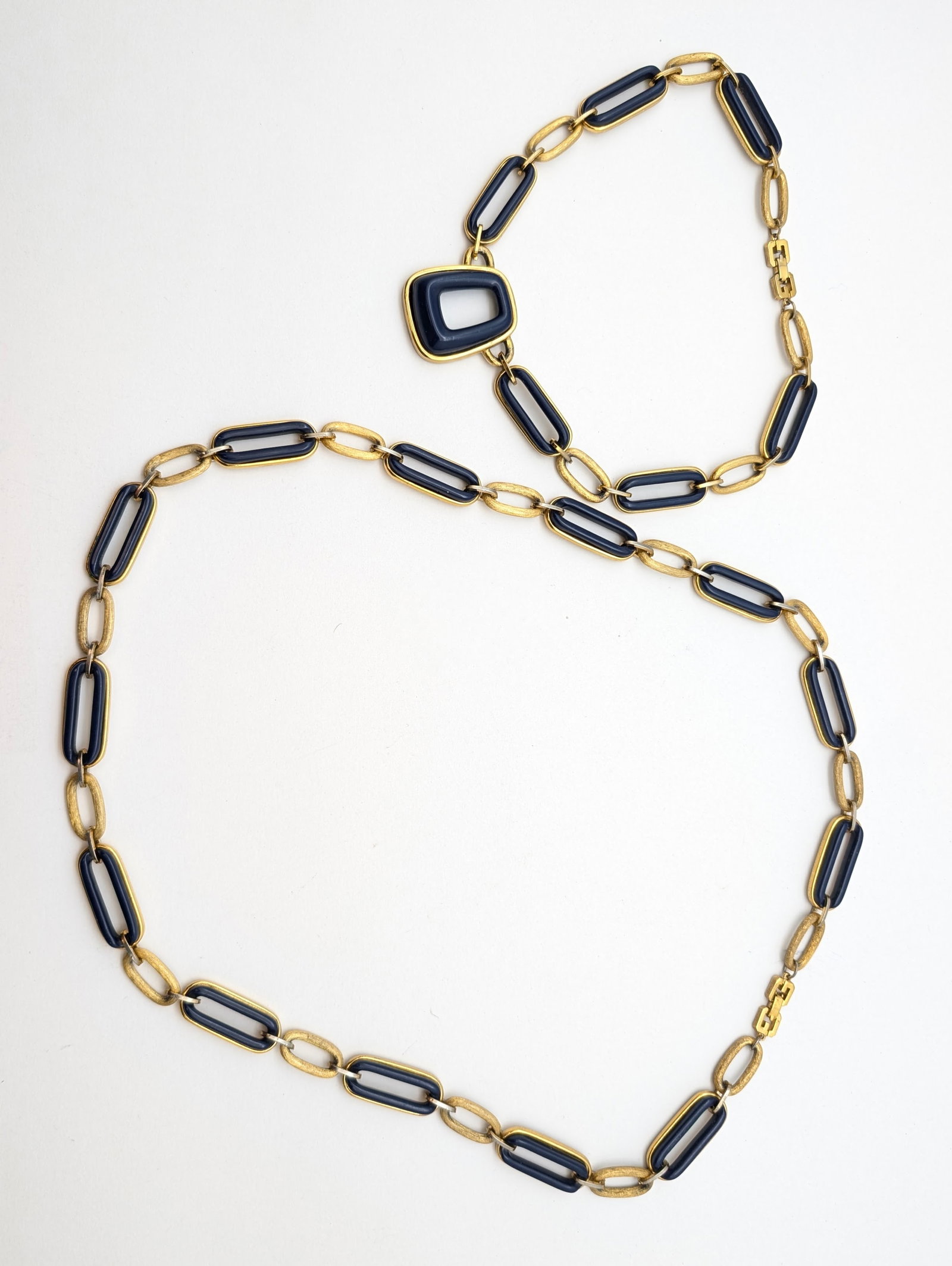 Lot of 2- Givenchy Blue Costume Necklaces - 2
