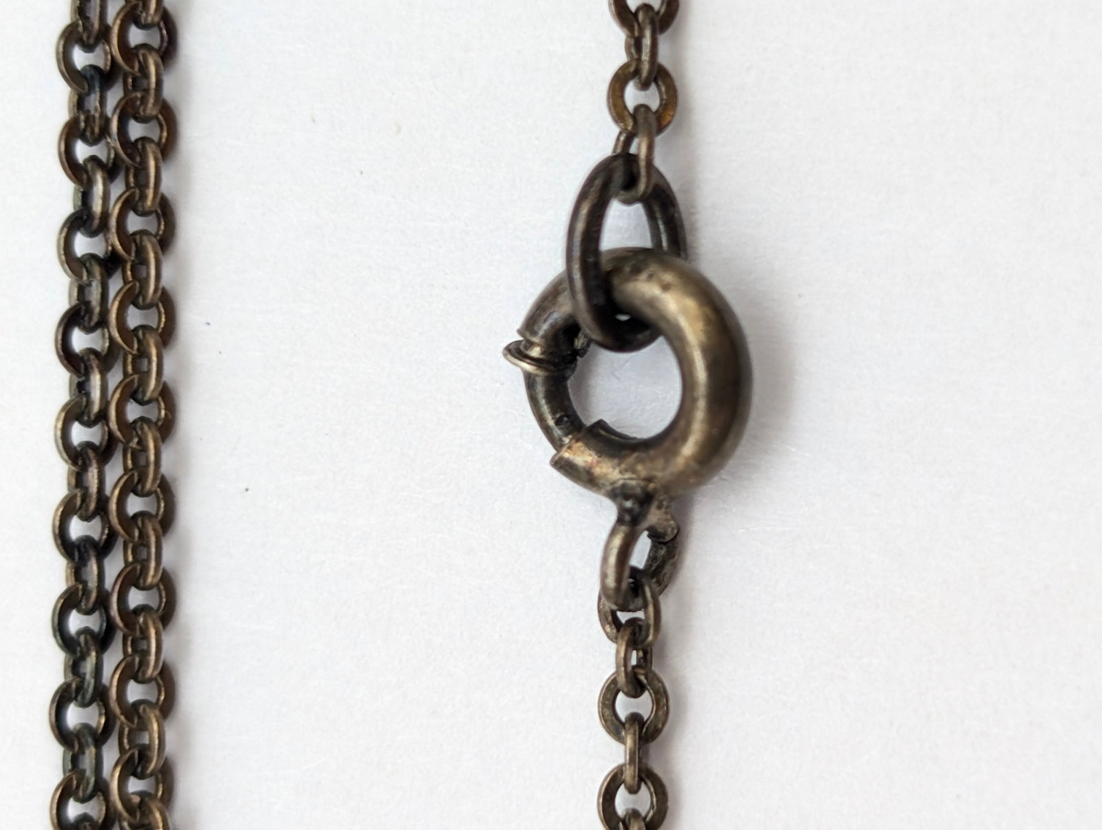 Antique Art Deco Sterling Necklace with Citrine gemstone - 3
