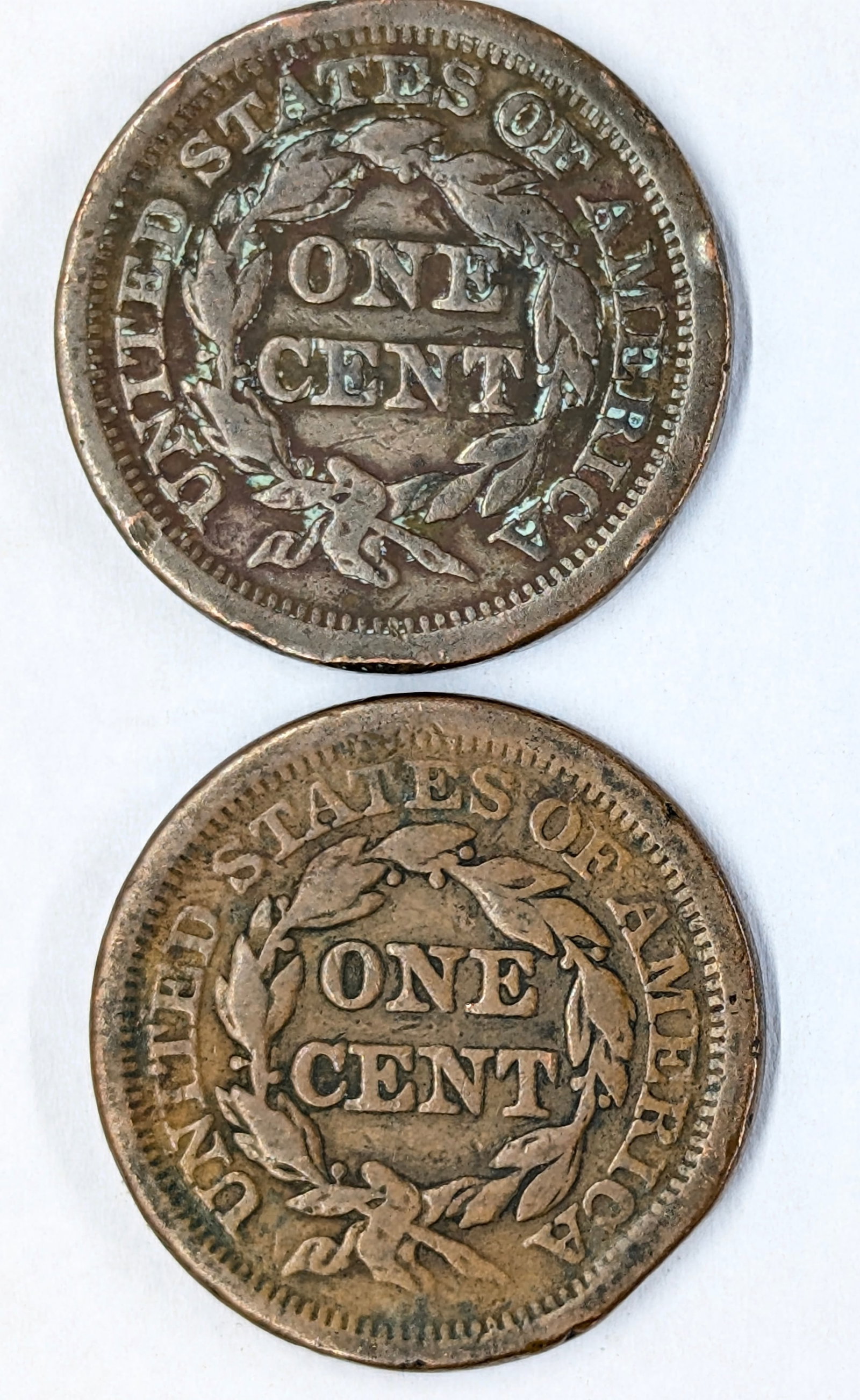 Lot of 2 Large Cents - 1849 & 1851 - 2