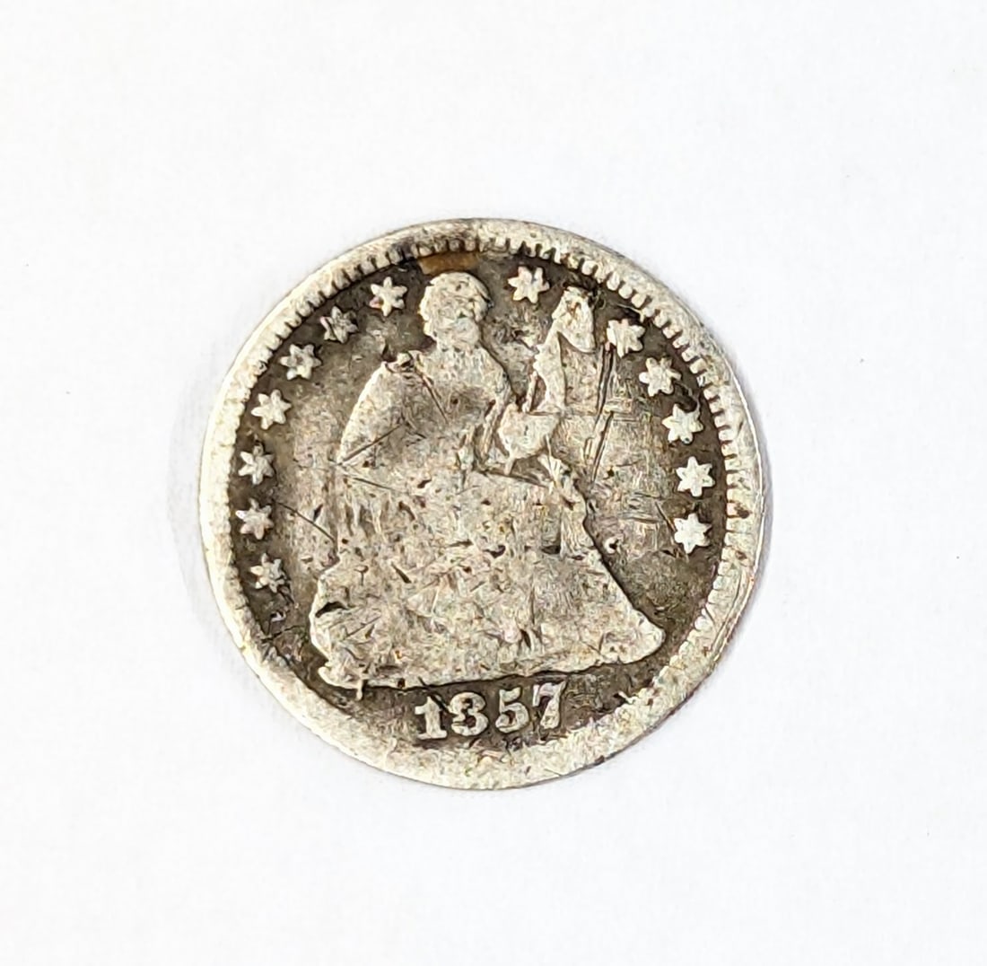 1857 Silver Seated Half Dime (1 of 2)