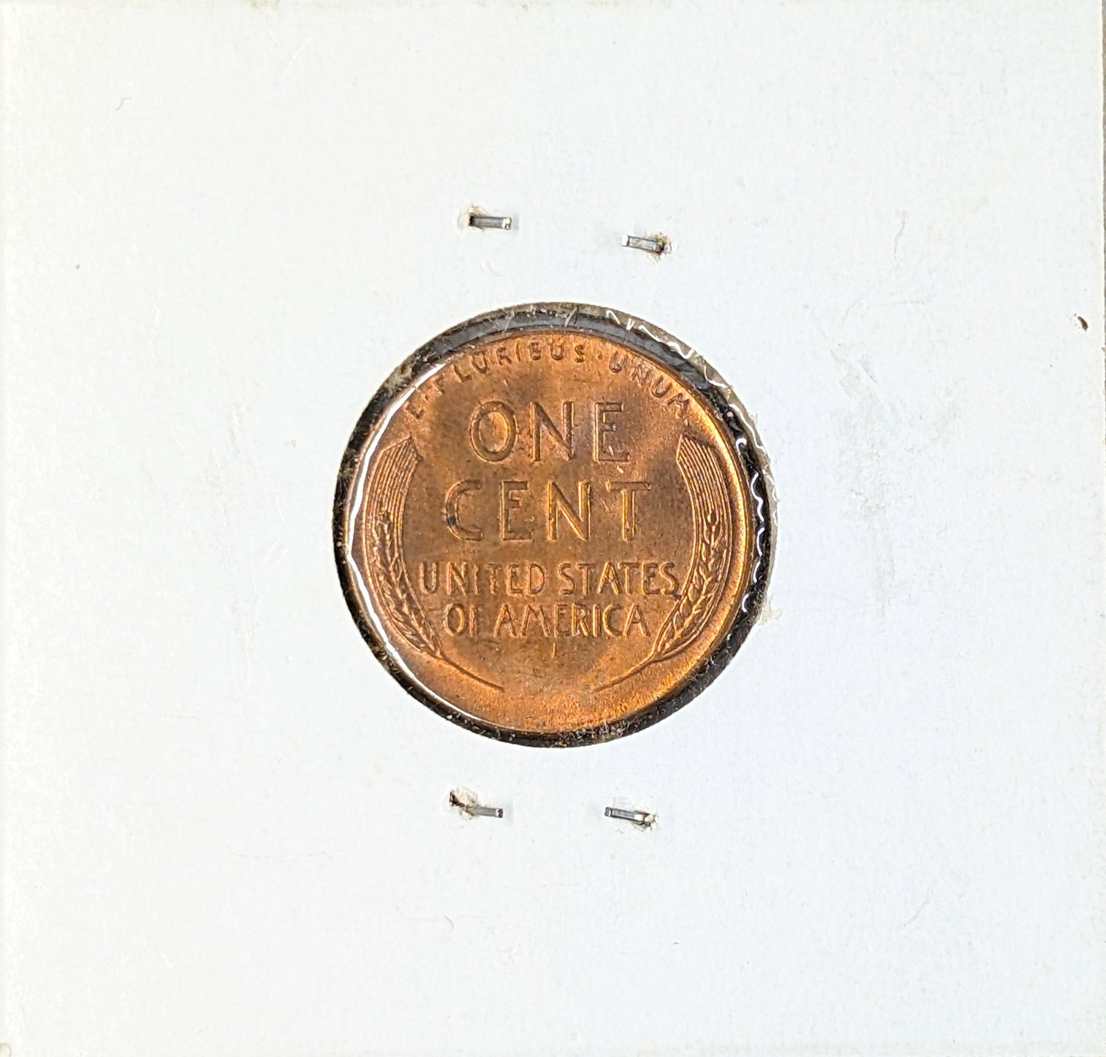 1957 Uncirculated Lincoln Cent - Filled B Error - 3