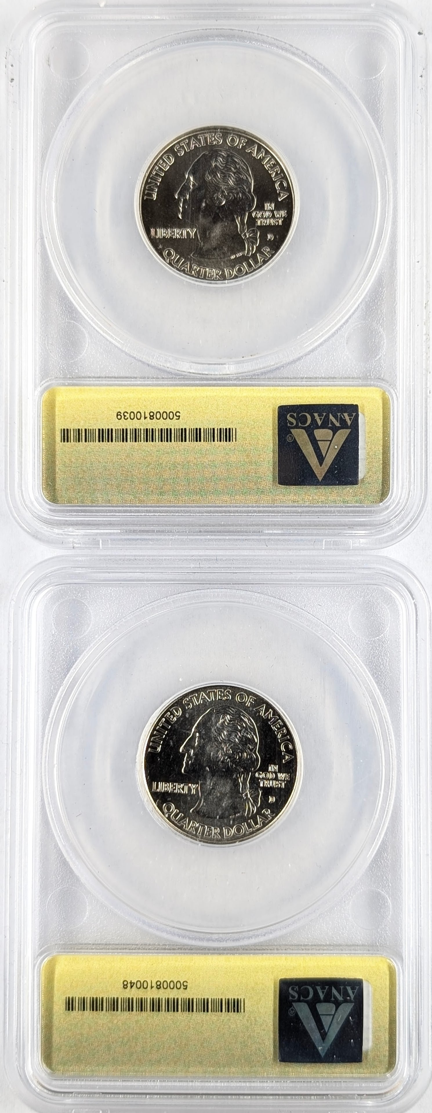 Lot of 2 Anacs 2009 Territorial Quarters - 2