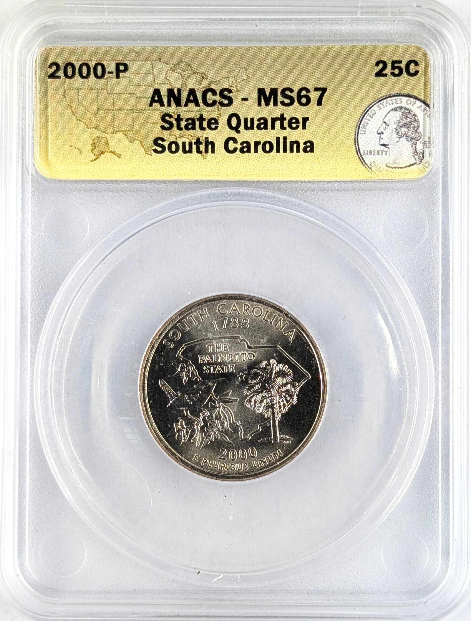 Anacs MS67 2000 South Carolina State Quarter: _