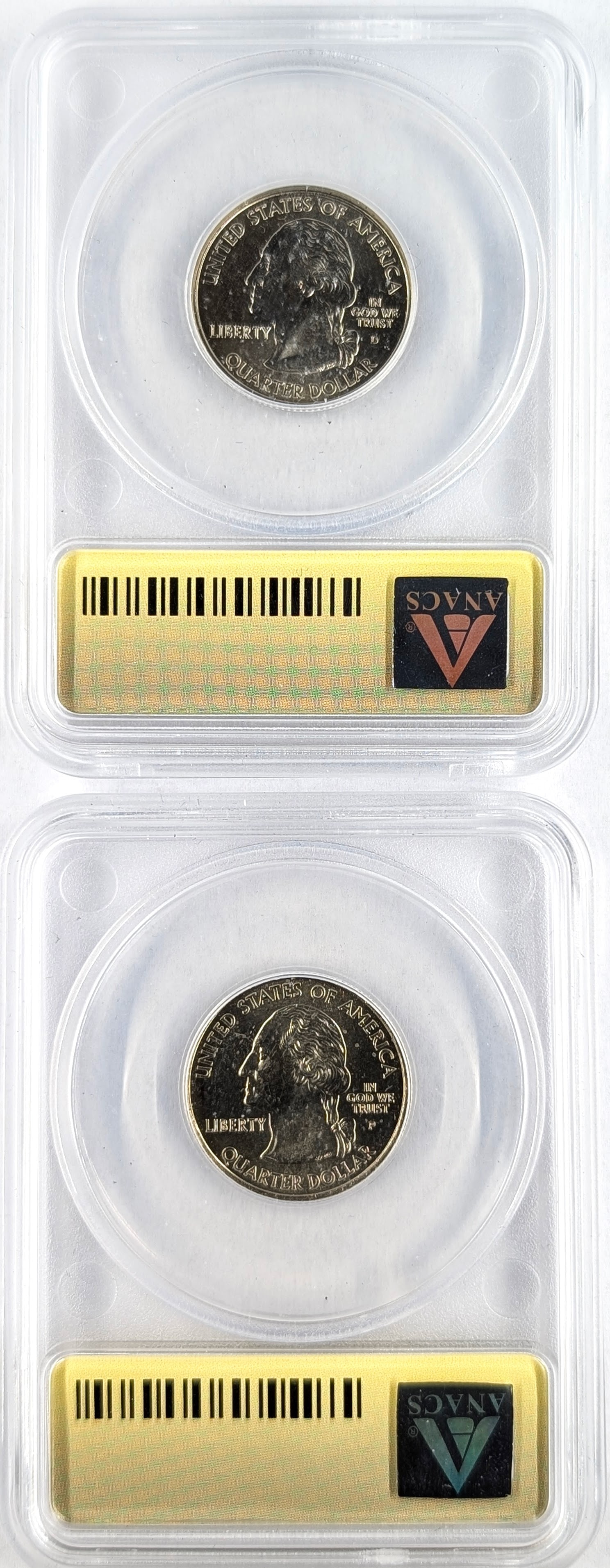 Lot of 2 Anacs 2004-D/P MS67 Florida State Quarters - 2