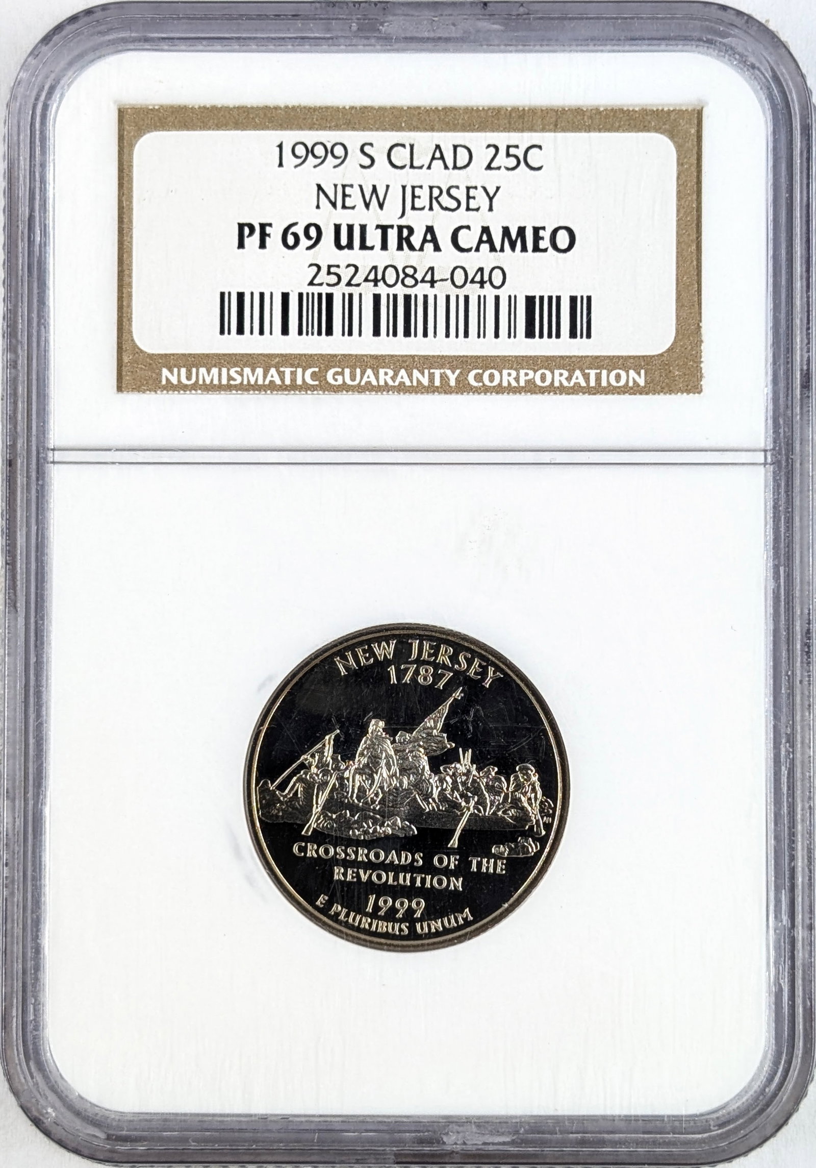 NGC 1999-S PF 69 Ultra Cameo New Jersey Quarter: _