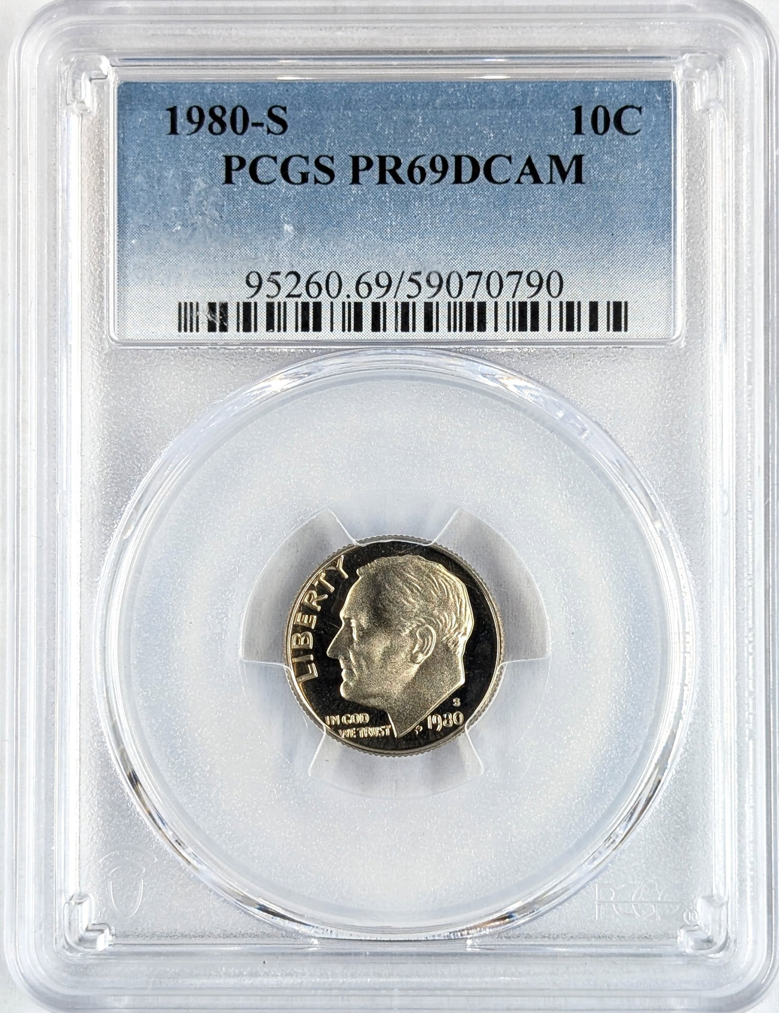 PCGS 1980-S PR69 DCAM Roosevelt Dime: _