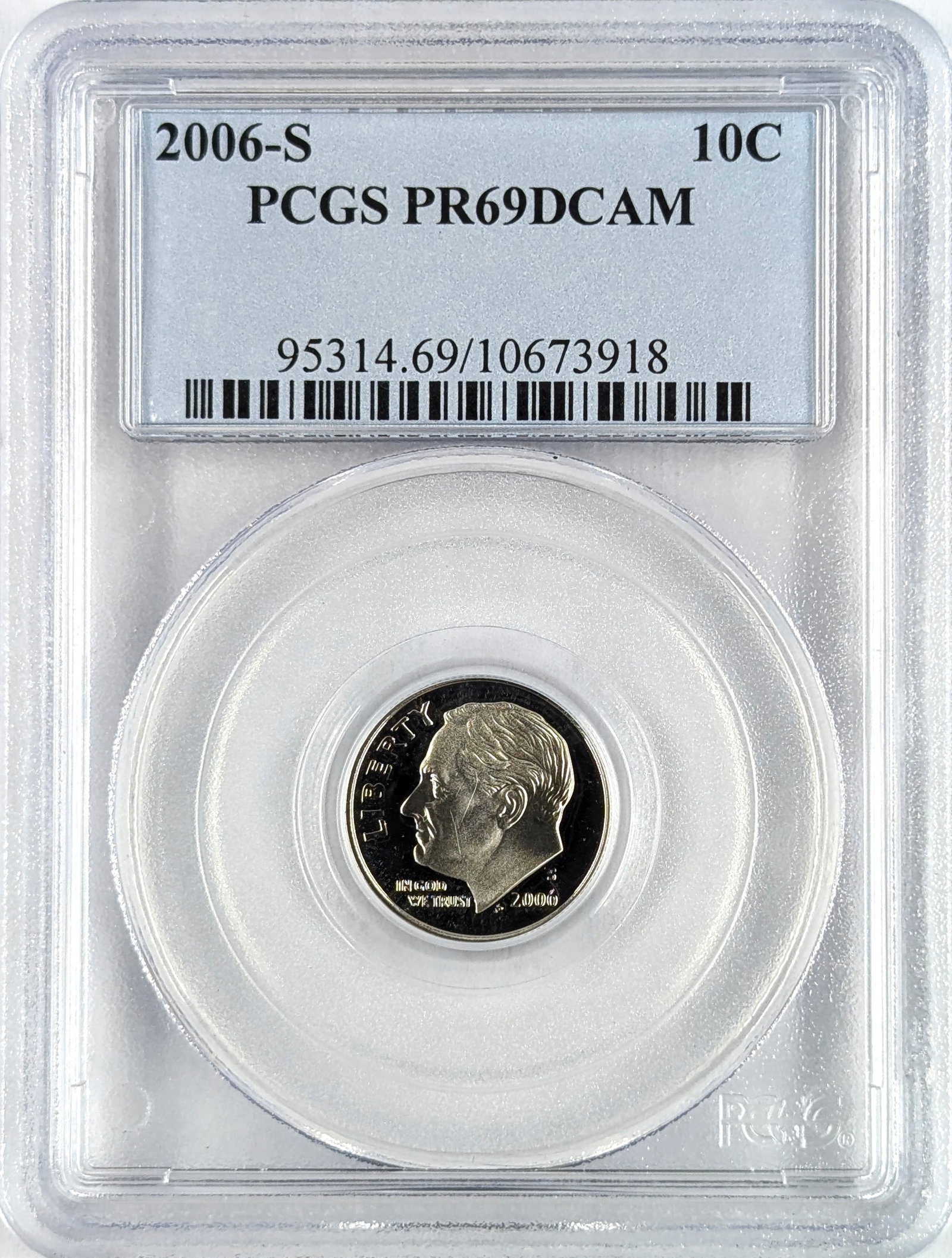 2006-S PCGS PR69 DCAM Roosevelt Dime: _