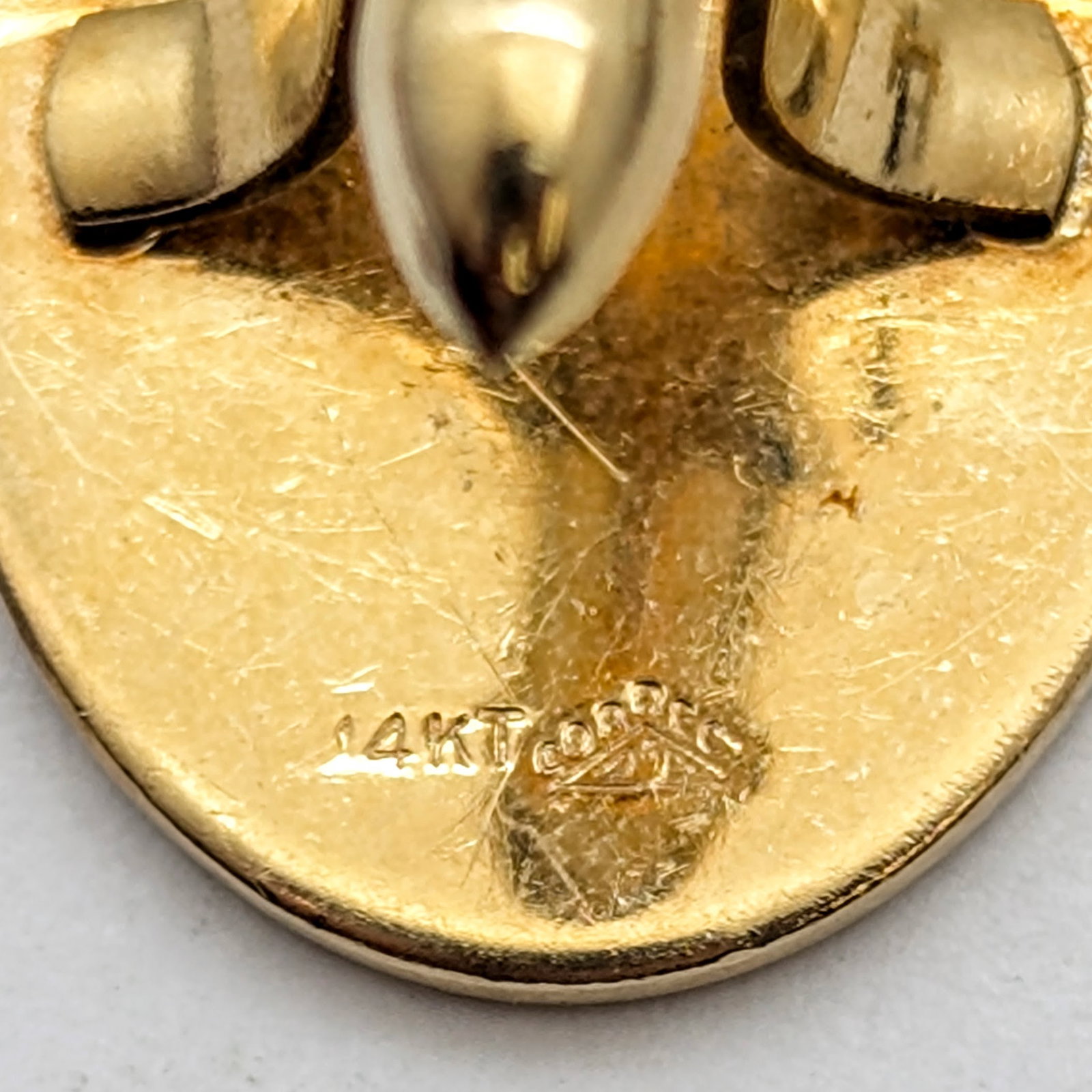 Classic 14k Gold Wave-Textured Oval Cufflinks- 14.04g - 4