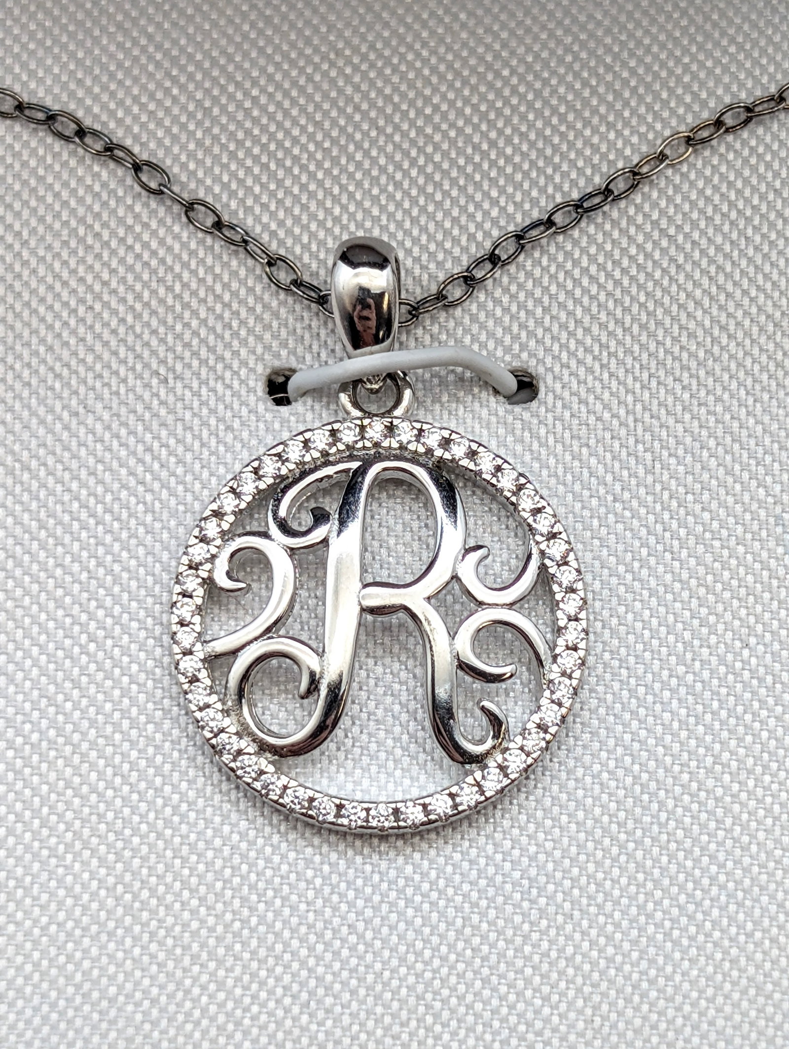 New in Box Primrose Sterling Silver Necklace w/ R Initial - 3