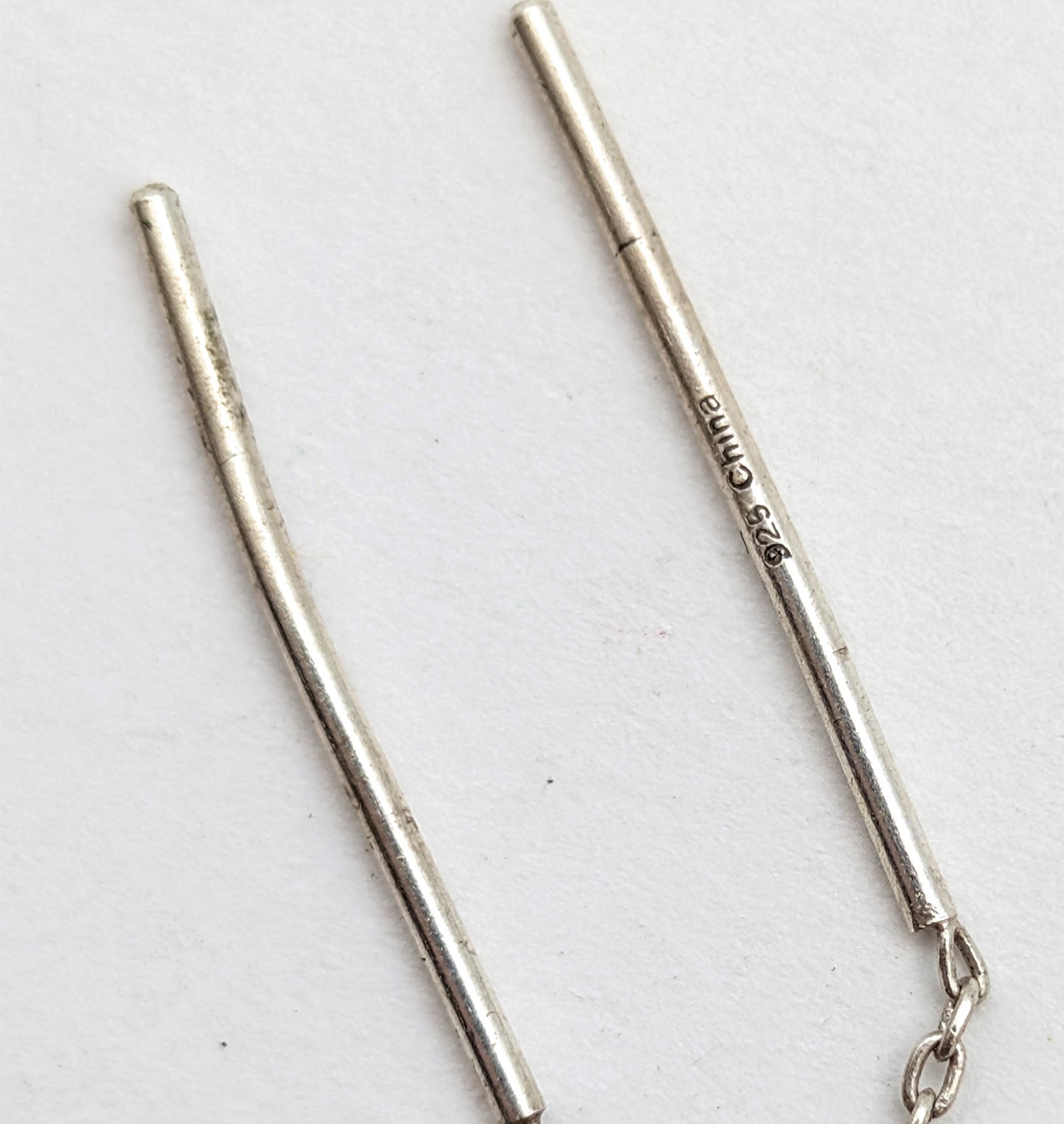 Timeless Sterling Silver Teardrop Crystal Threader Earrings - 3