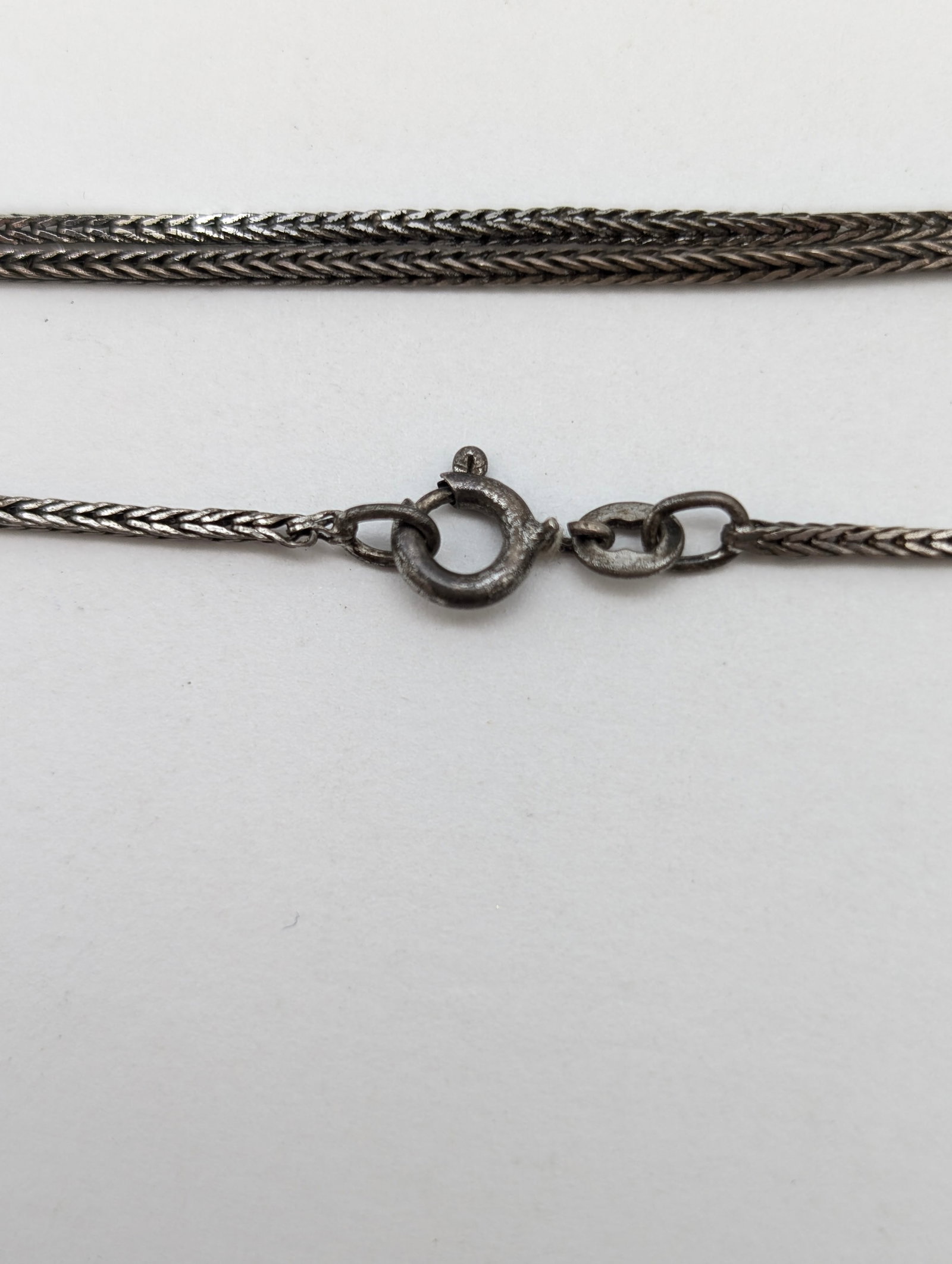Vintage Sterling Silver Necklace w/ Cherub Pendant - 3